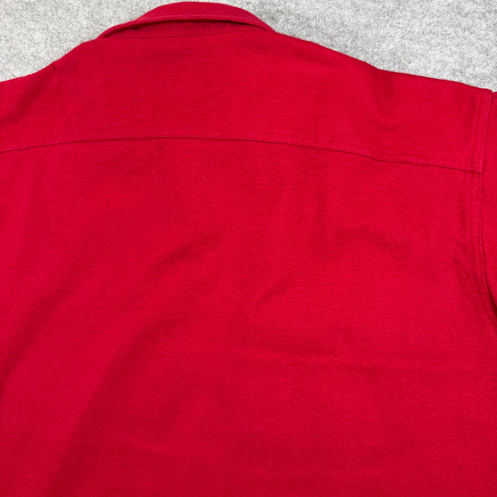 Vintage Woolrich Chamois Shirt Mens 3XL Red Button Up USA Made 80s 90s Pockets thumbnail 9