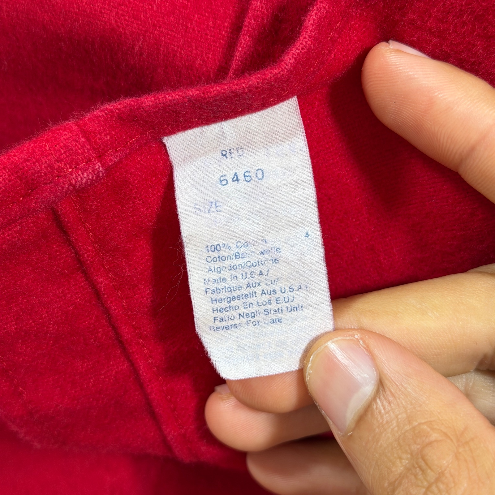 Vintage Woolrich Chamois Shirt Mens 3XL Red Button Up USA Made 80s 90s Pockets thumbnail 10