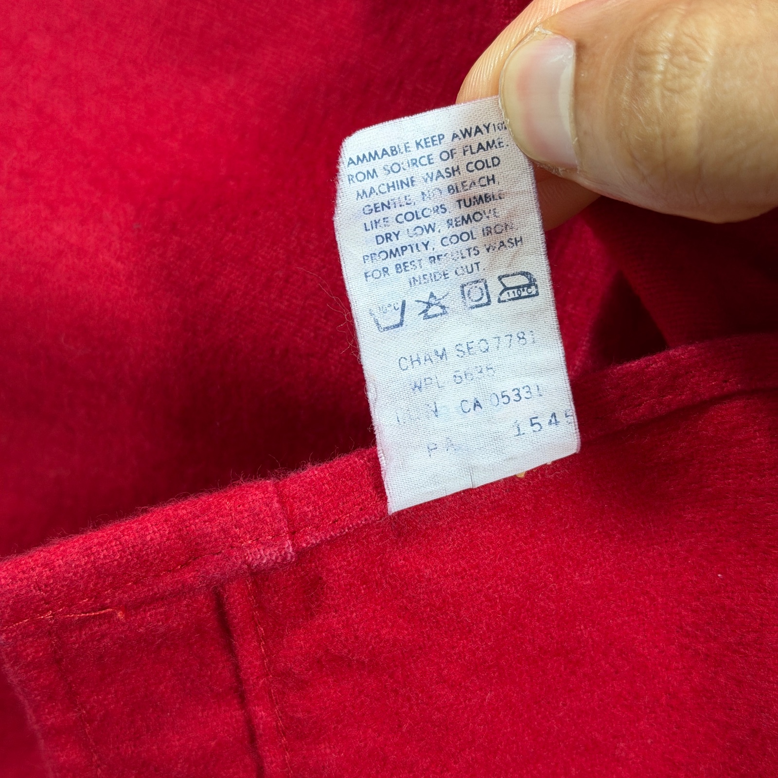 Vintage Woolrich Chamois Shirt Mens 3XL Red Button Up USA Made 80s 90s Pockets thumbnail 11