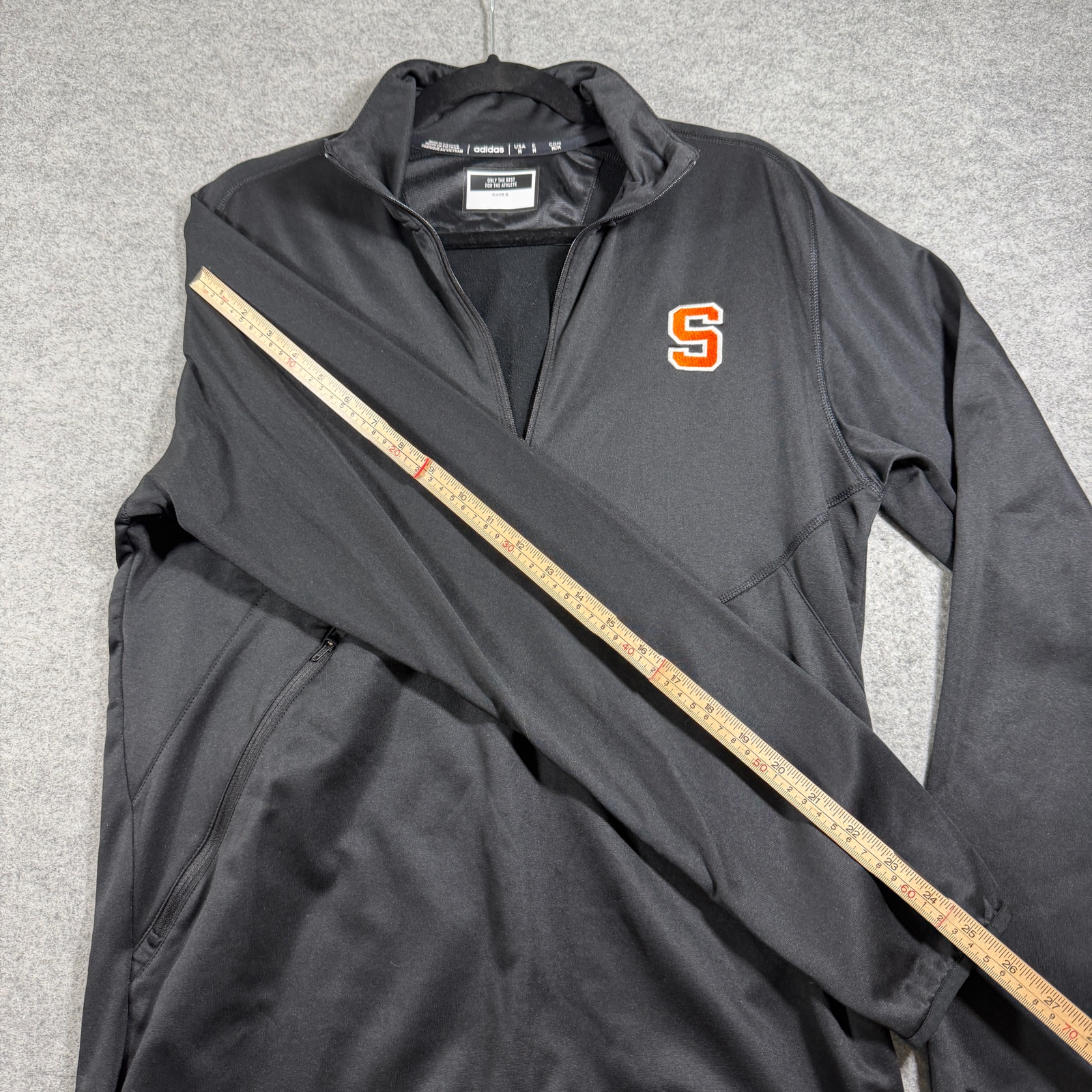 Adidas Syracuse Orange 1/4 Zip Pullover Mens M Black AEROREADY NCAA Athletic thumbnail 8