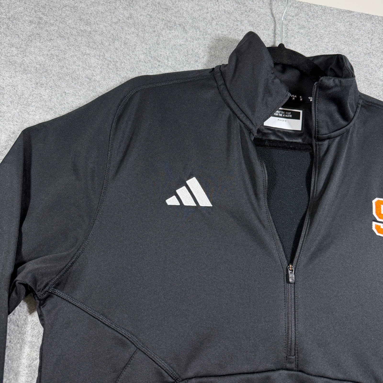 Adidas Syracuse Orange 1/4 Zip Pullover Mens M Black AEROREADY NCAA Athletic thumbnail 9