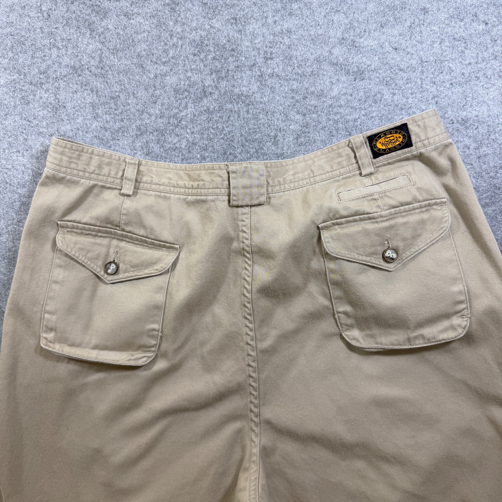 Woolrich Pants Mens 38x30 Khaki Pleated Front Cotton Chino Relaxed Fit Workwear thumbnail 3