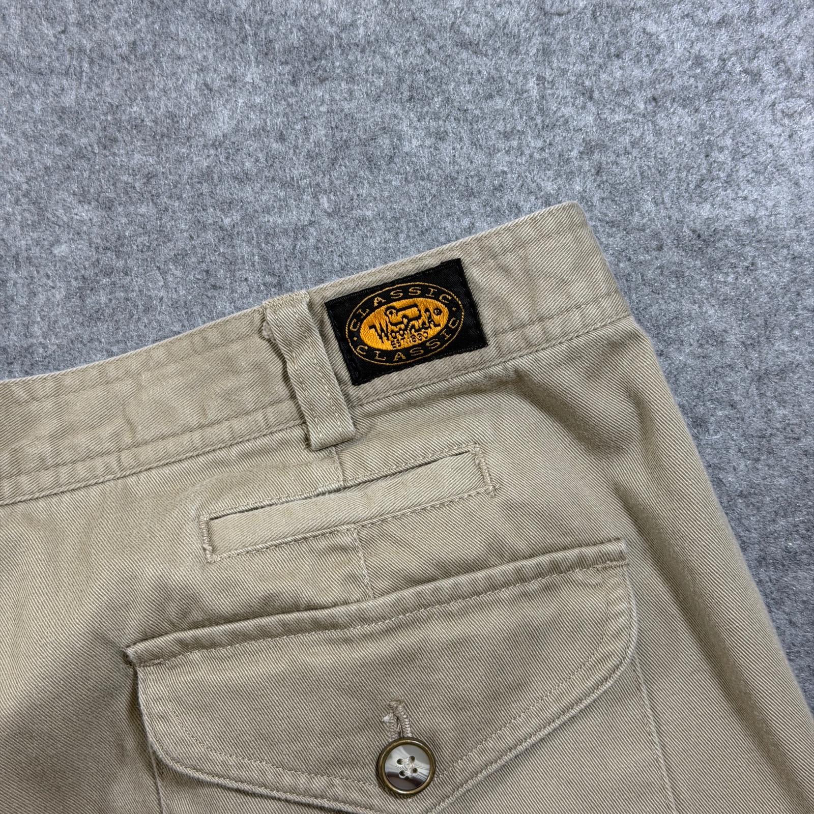 Woolrich Pants Mens 38x30 Khaki Pleated Front Cotton Chino Relaxed Fit Workwear thumbnail 4