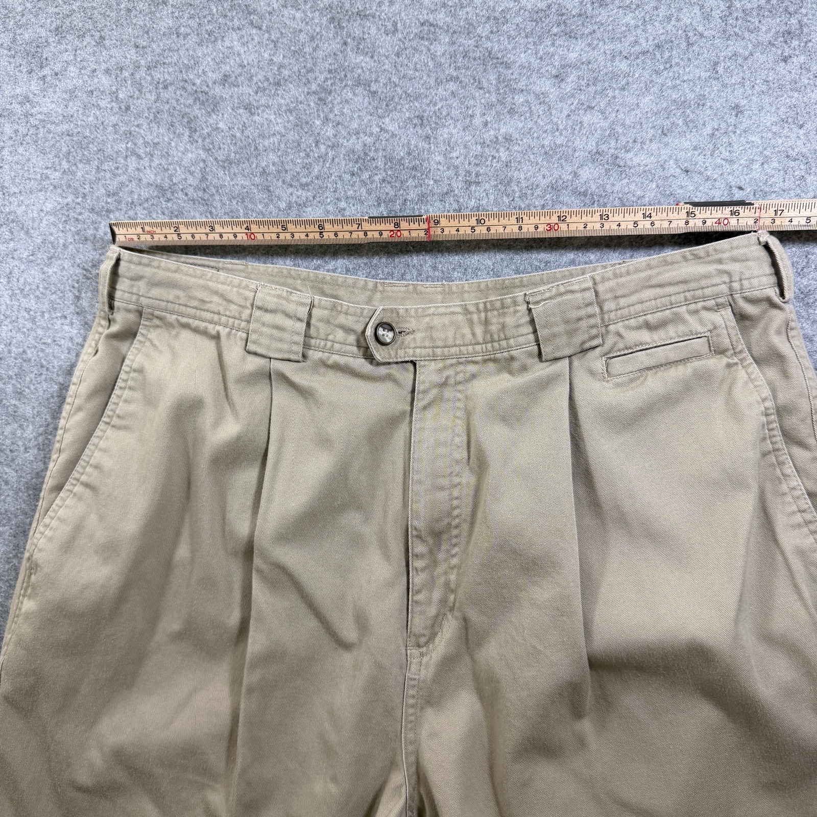 Woolrich Pants Mens 38x30 Khaki Pleated Front Cotton Chino Relaxed Fit Workwear thumbnail 6