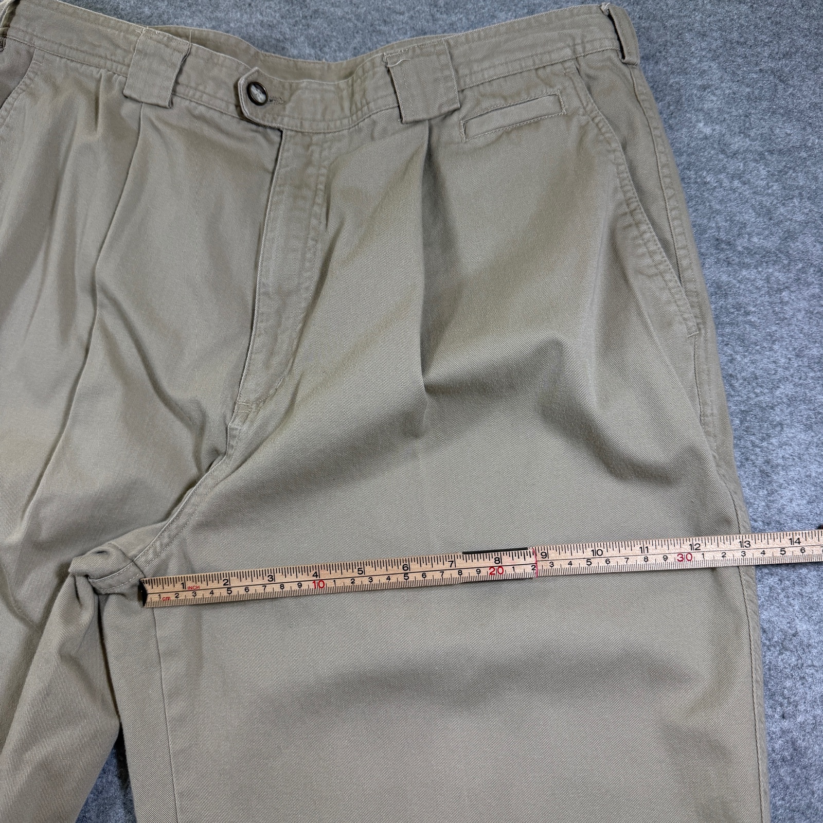 Woolrich Pants Mens 38x30 Khaki Pleated Front Cotton Chino Relaxed Fit Workwear thumbnail 8