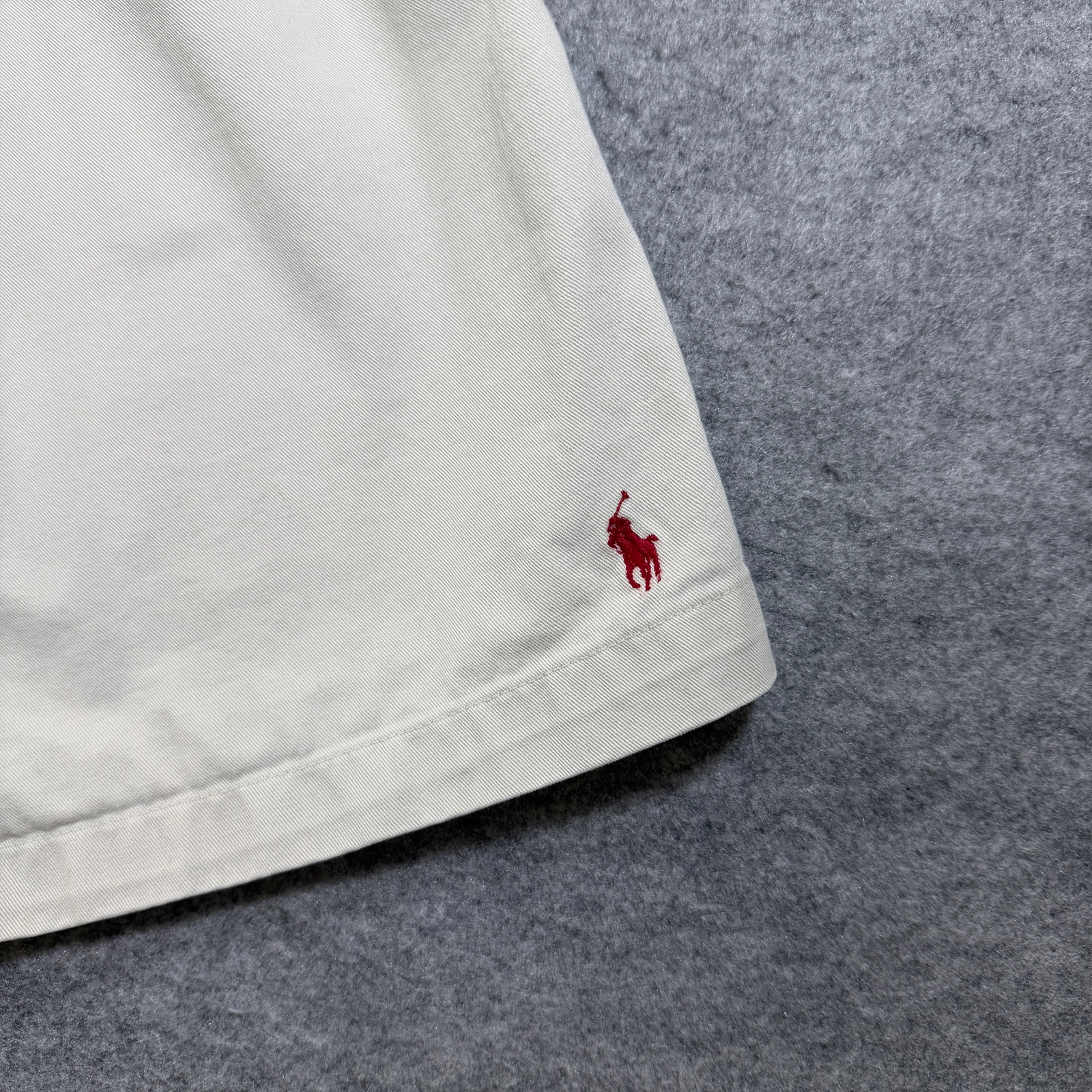Vintage Ralph Lauren Sport Chino Shorts Mens 14 Khaki Pleated Front Pony Logo thumbnail 9