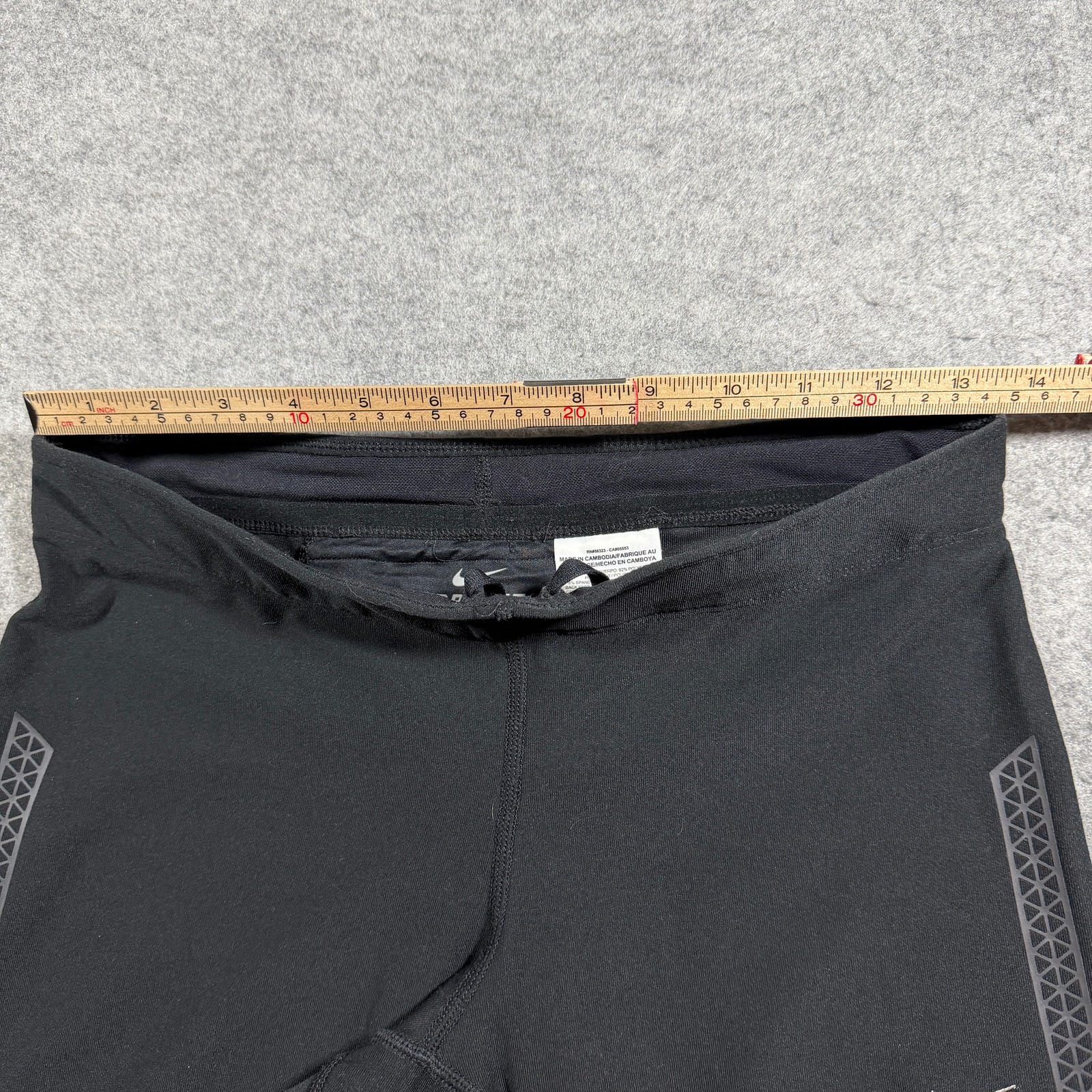 Nike Dri-FIT Running Tights Women M Black Reflective Ankle Zip Pocket Drawstring thumbnail 7
