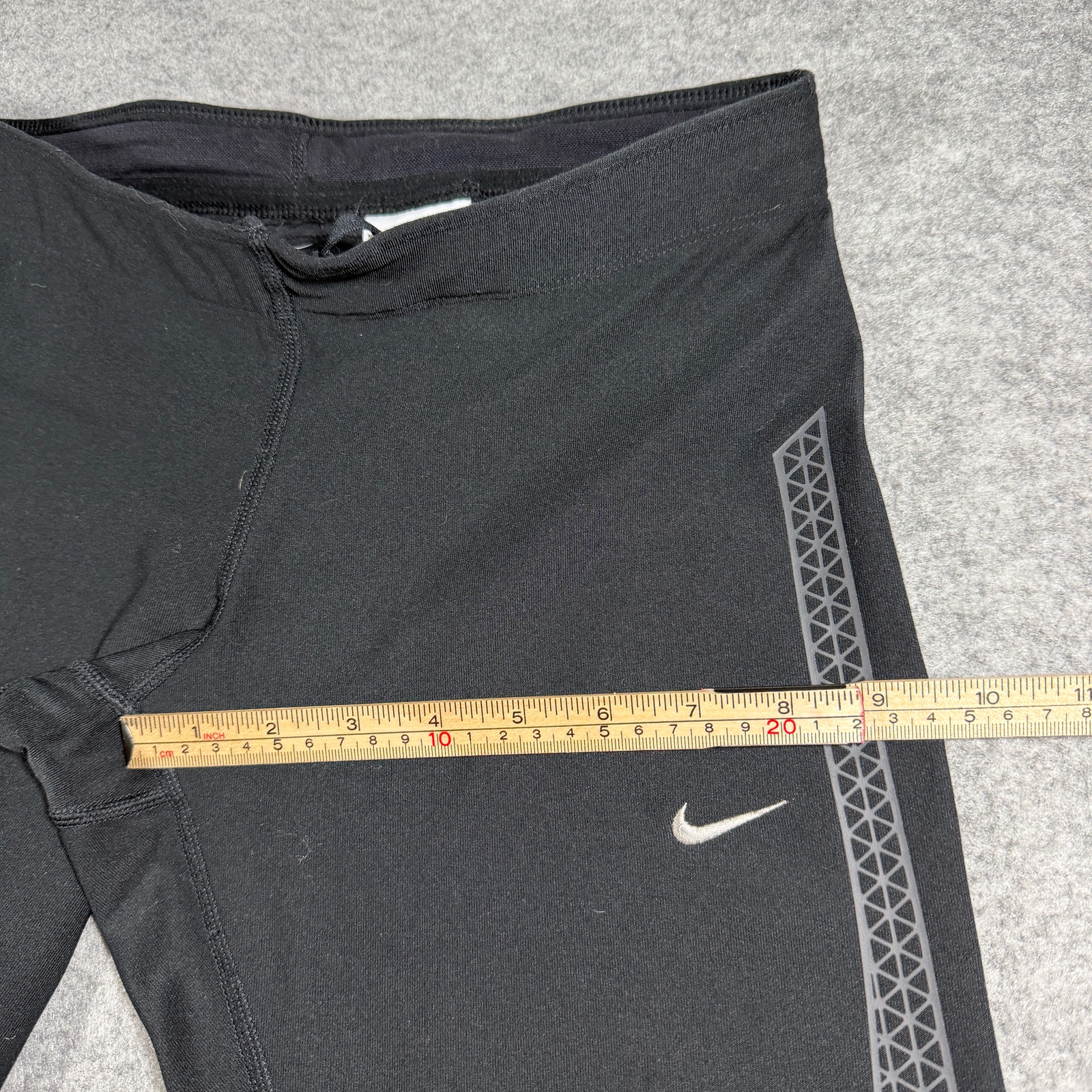 Nike Dri-FIT Running Tights Women M Black Reflective Ankle Zip Pocket Drawstring thumbnail 10
