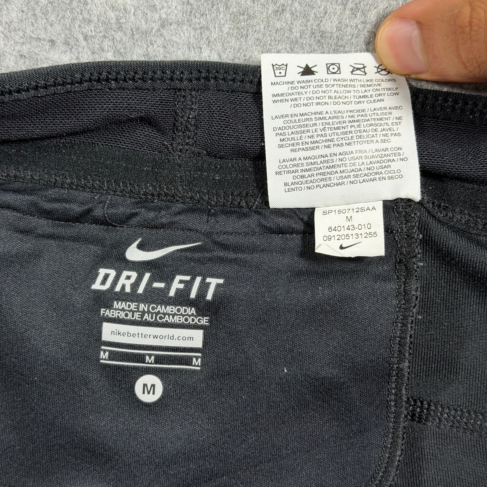 Nike Dri-FIT Running Tights Women M Black Reflective Ankle Zip Pocket Drawstring thumbnail 12