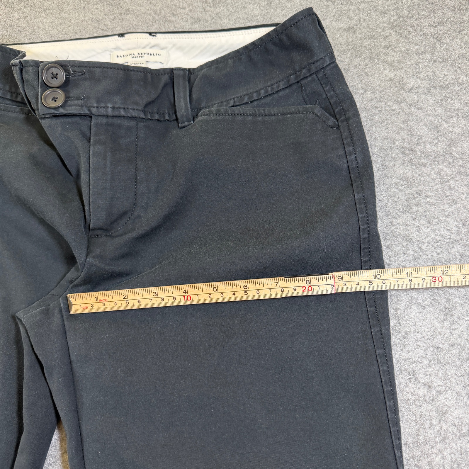 Banana Republic Martin Pants Womens 8 Black Slim Fit Stretch Cotton Trousers thumbnail 7