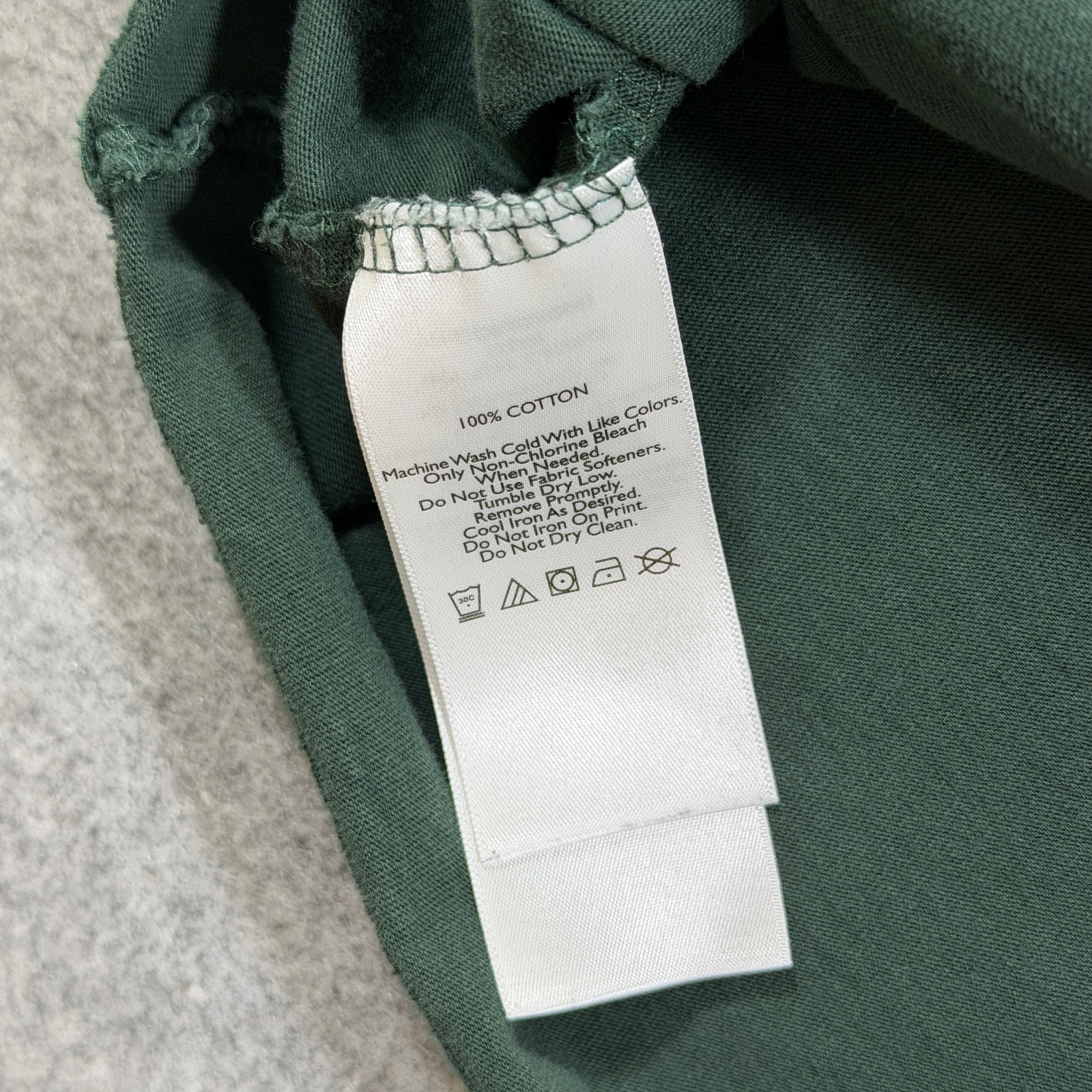 Eddie Bauer Long Sleeve T Shirt Mens XL Dark Green Cotton Crew Neck Logo Tab thumbnail 8