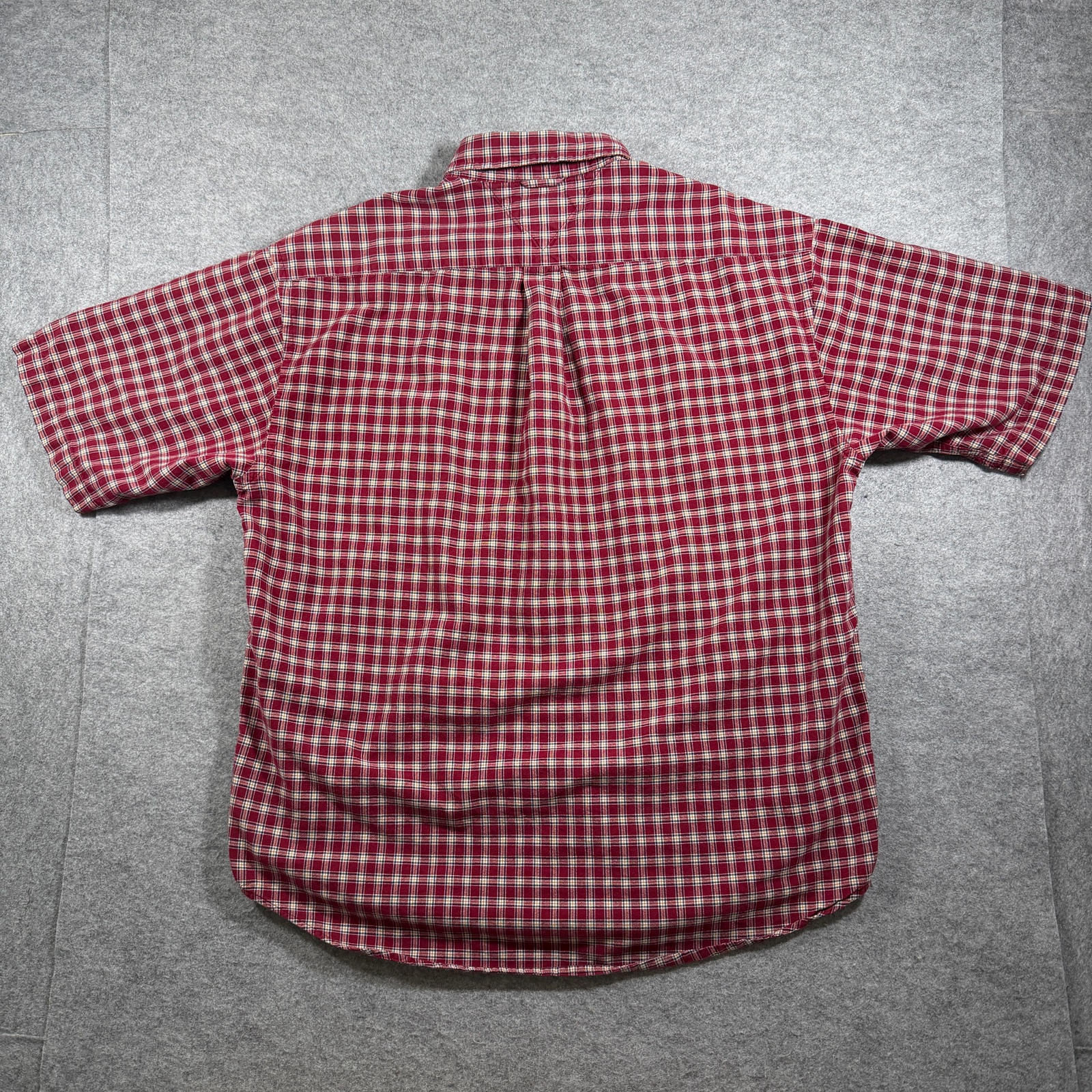 Vintage Y2K Tommy Hilfiger Shirt Mens XL Red Plaid Short Sleeve Button Up Preppy thumbnail 2