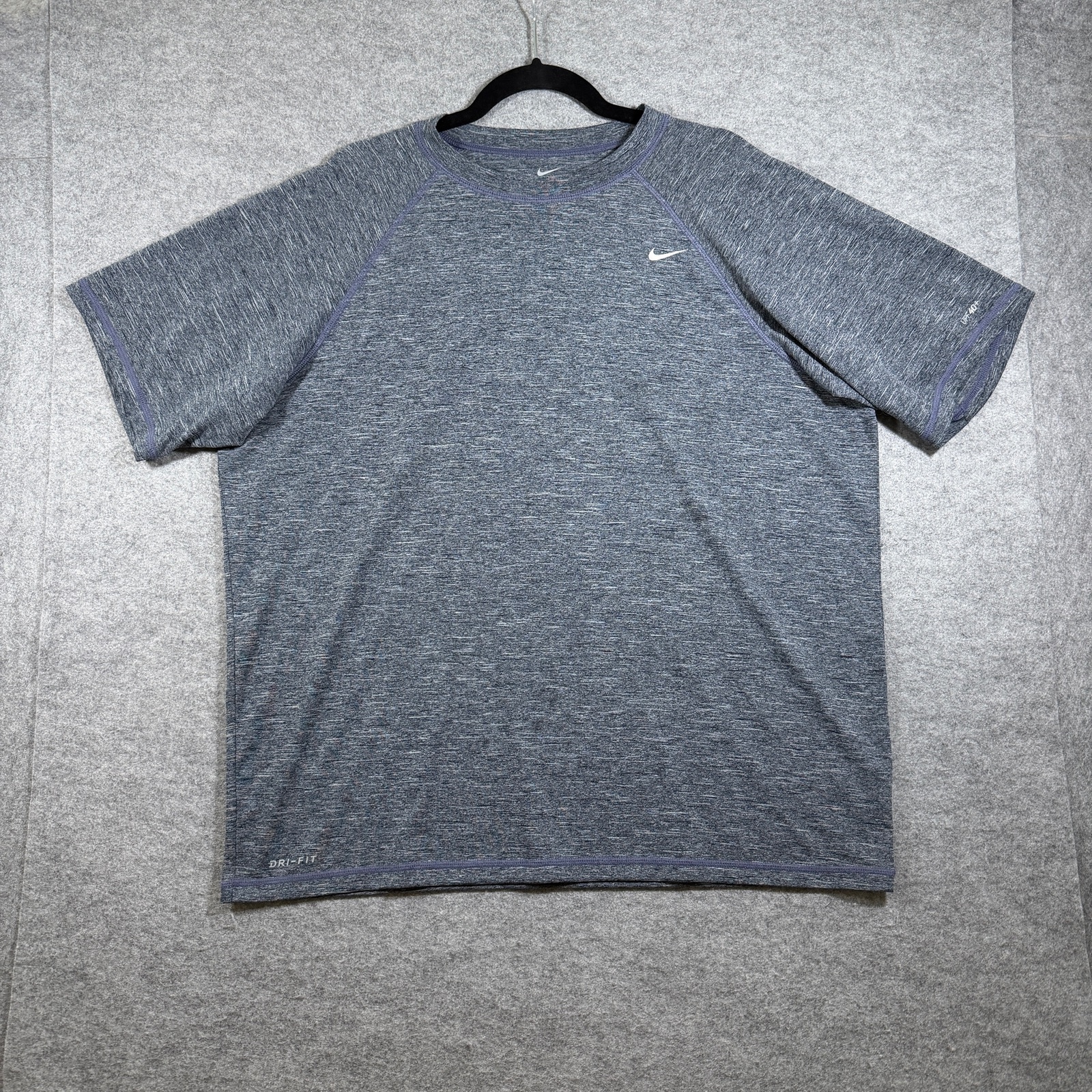 Nike Dri-FIT UPF 40+ T Shirt Mens XL Heather Gray Performance Athletic Training