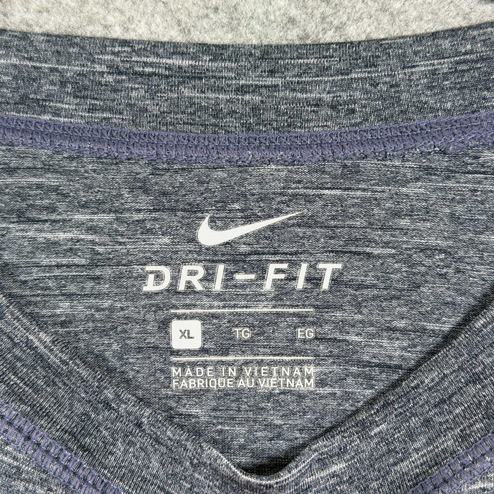 Nike Dri-FIT UPF 40+ T Shirt Mens XL Heather Gray Performance Athletic Training thumbnail 3
