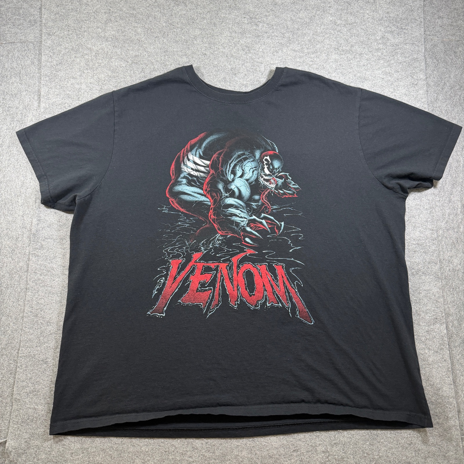 Marvel Venom T Shirt Mens 4XL Black Graphic Print Crew Neck Cotton Comic