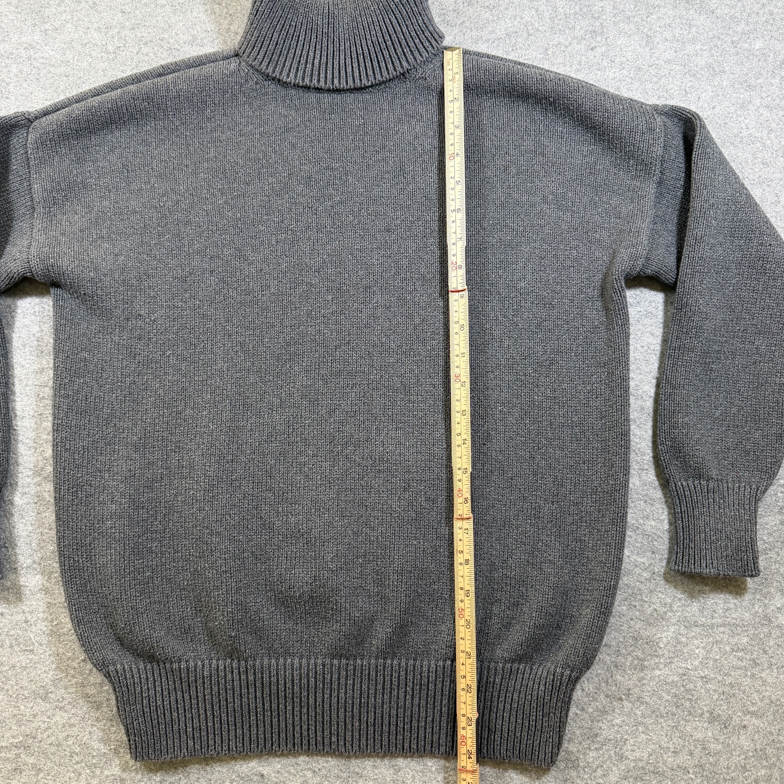 Madewell QUALITY Turtleneck Sweater Womens S Gray Heavyweight Cotton Ribbed Knit thumbnail 5