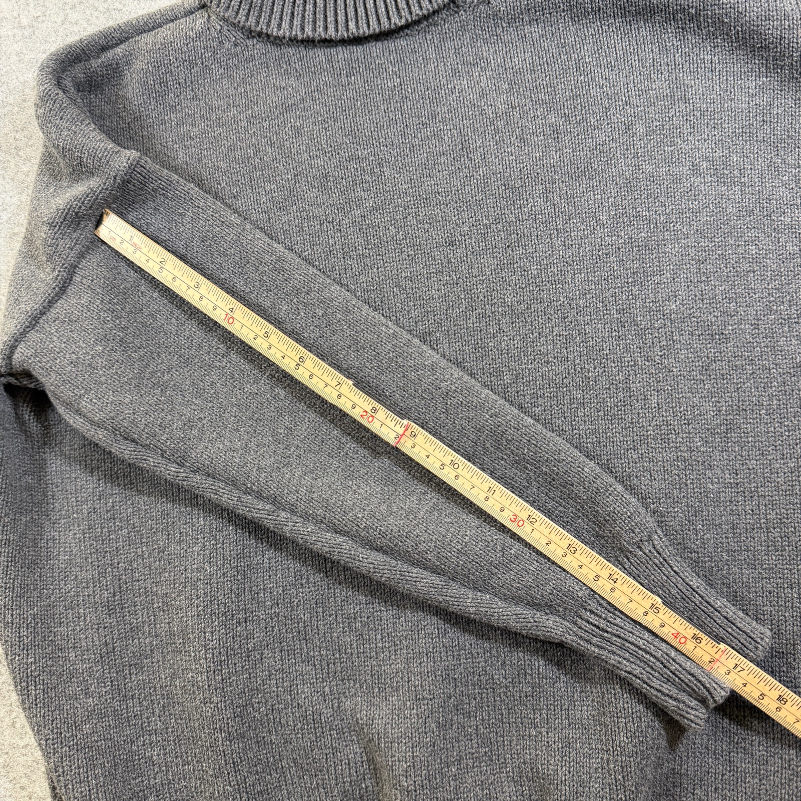 Madewell QUALITY Turtleneck Sweater Womens S Gray Heavyweight Cotton Ribbed Knit thumbnail 7