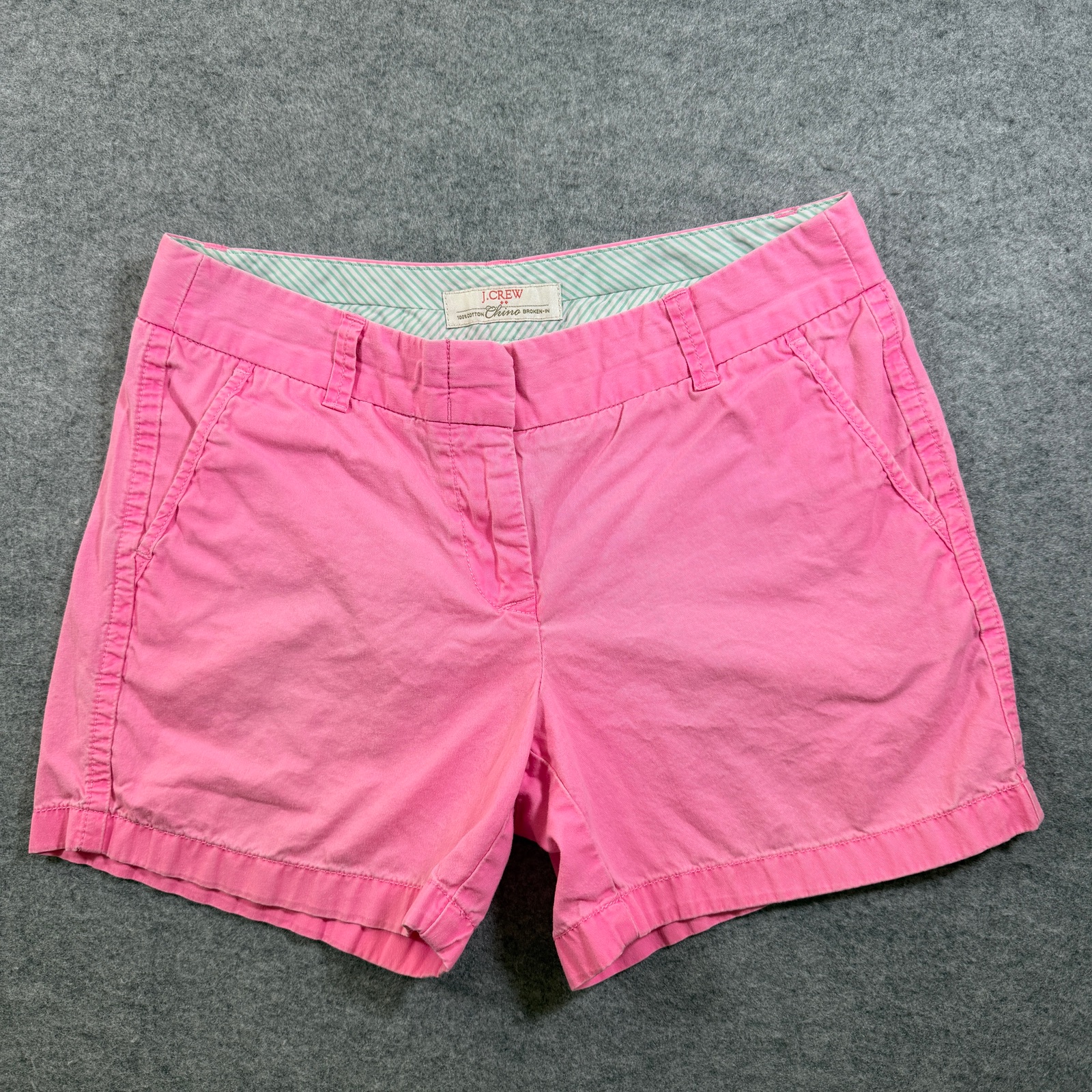 J.Crew Broken-In Chino Shorts Womens 4 Pink 100% Cotton Casual Preppy Summer
