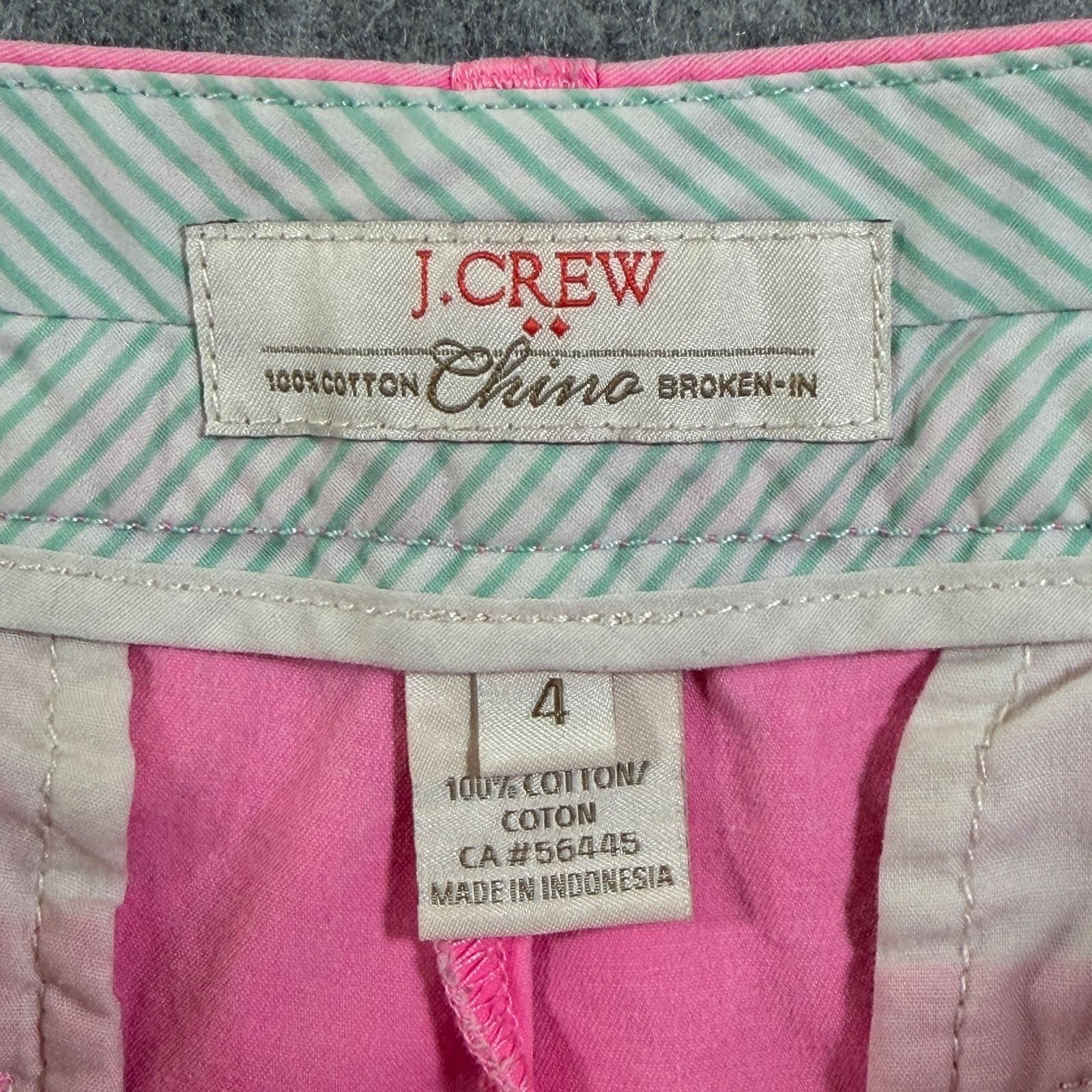 J.Crew Broken-In Chino Shorts Womens 4 Pink 100% Cotton Casual Preppy Summer thumbnail 5