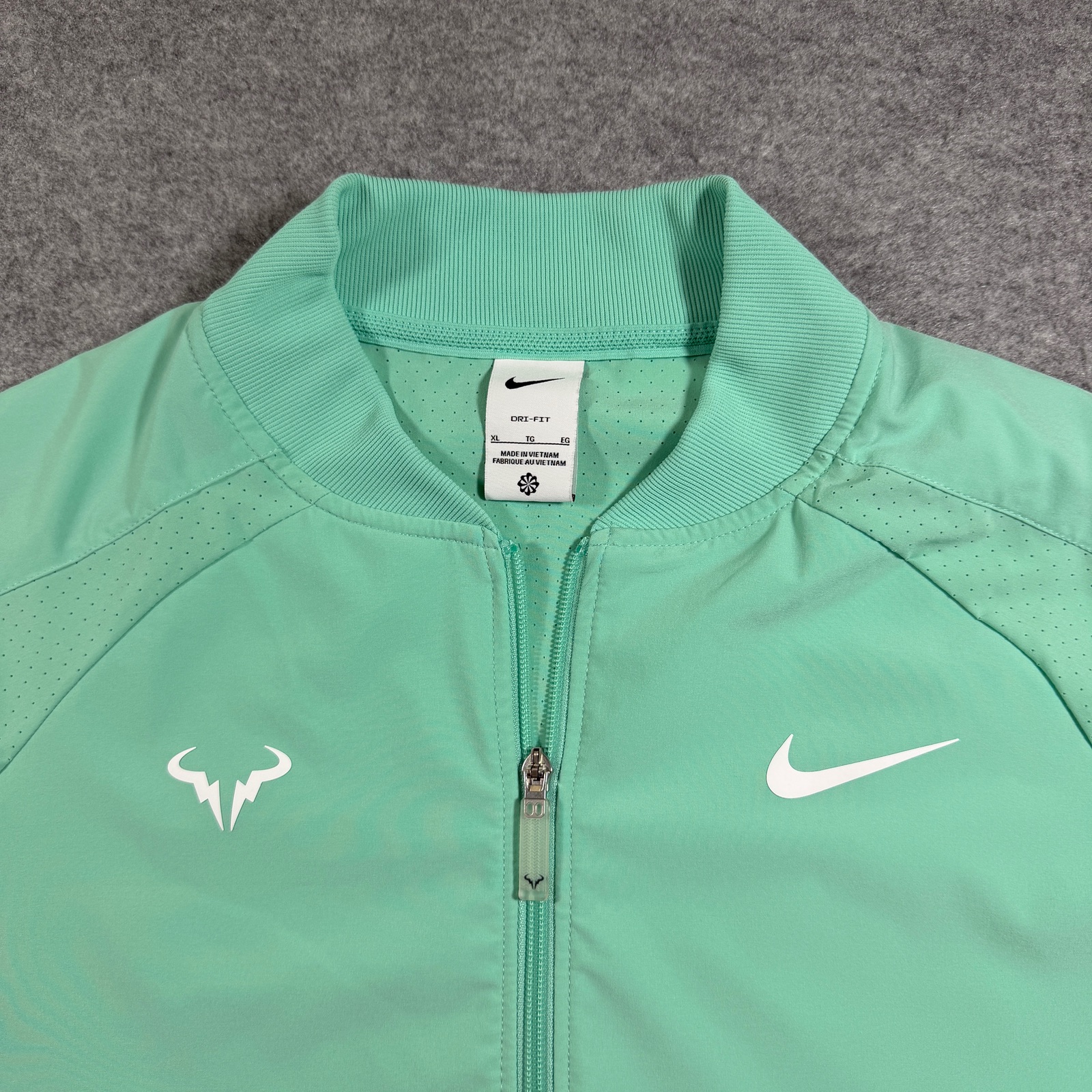Nike Court Rafa Nadal Tennis Jacket Mens XL Mint Green Full Zip Dri-Fit Training thumbnail 3