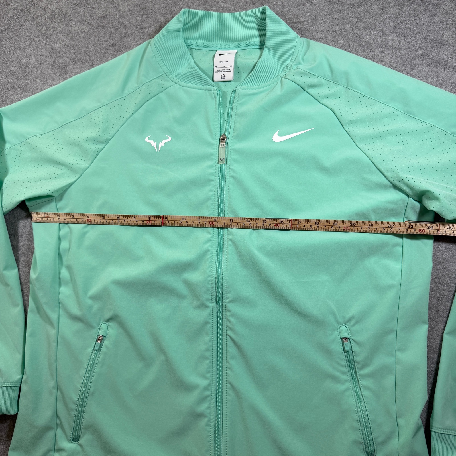 Nike Court Rafa Nadal Tennis Jacket Mens XL Mint Green Full Zip Dri-Fit Training thumbnail 7