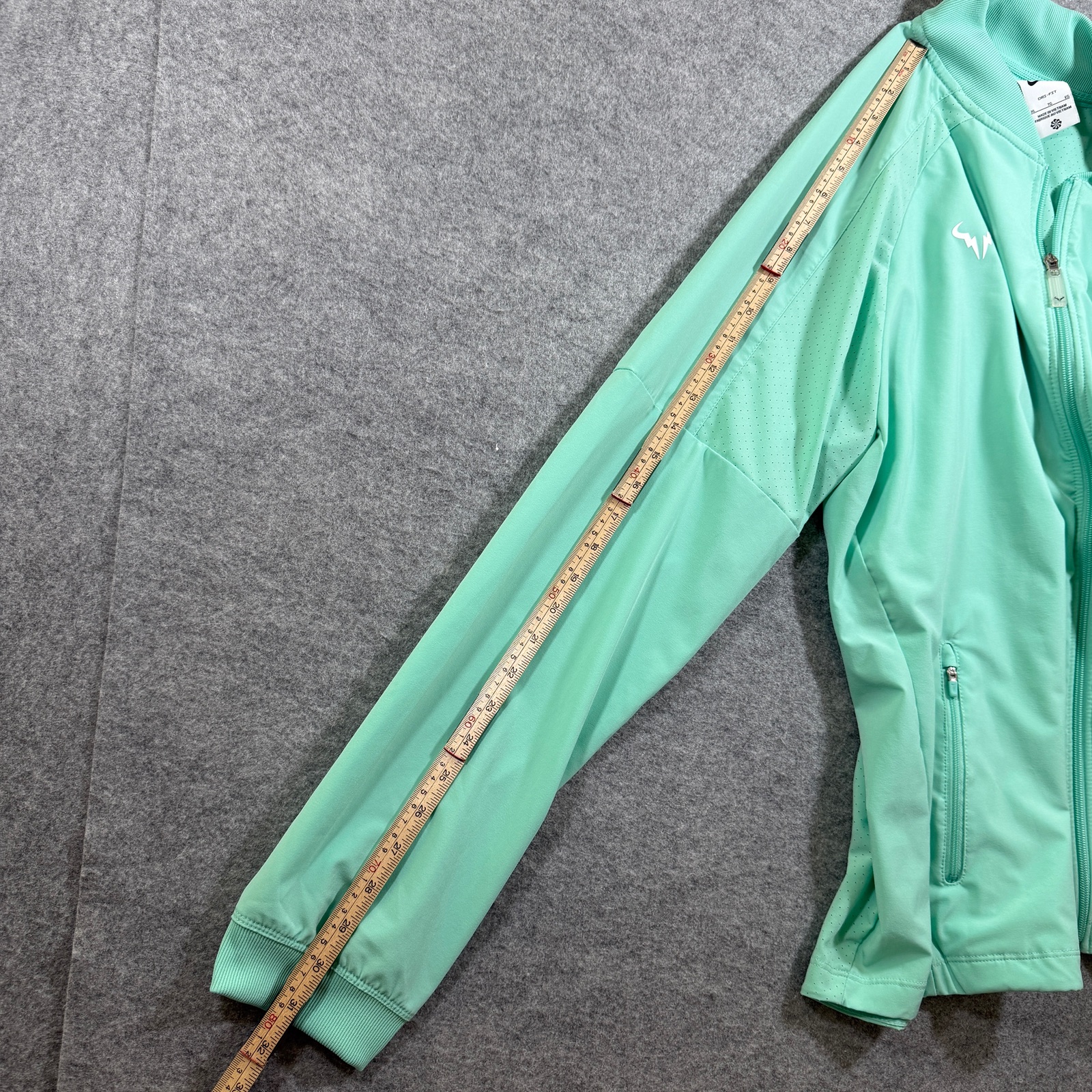 Nike Court Rafa Nadal Tennis Jacket Mens XL Mint Green Full Zip Dri-Fit Training thumbnail 8