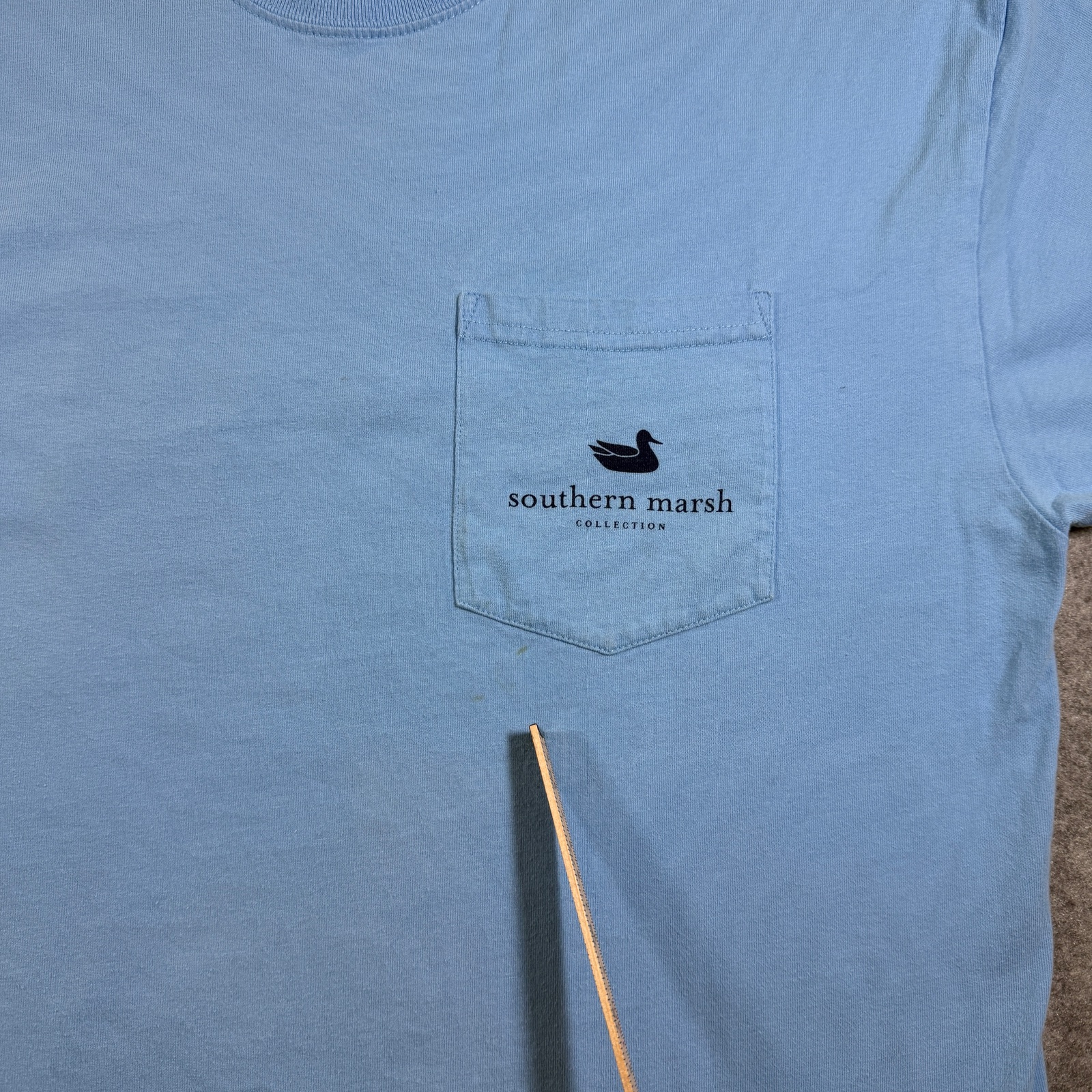 Southern Marsh Routes Tee Mens L Light Blue Graphic Map Cotton Short Sleeve thumbnail 4