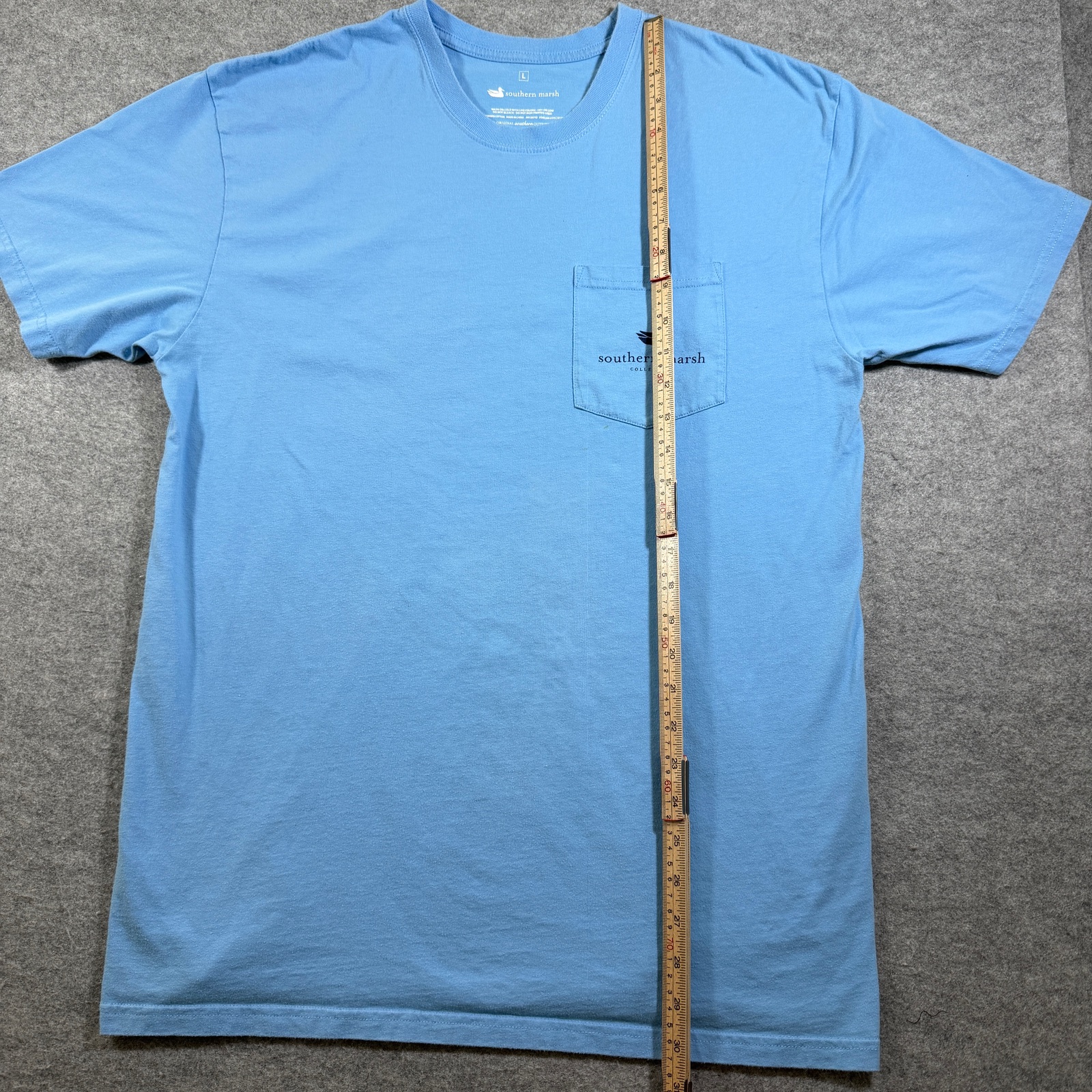 Southern Marsh Routes Tee Mens L Light Blue Graphic Map Cotton Short Sleeve thumbnail 7