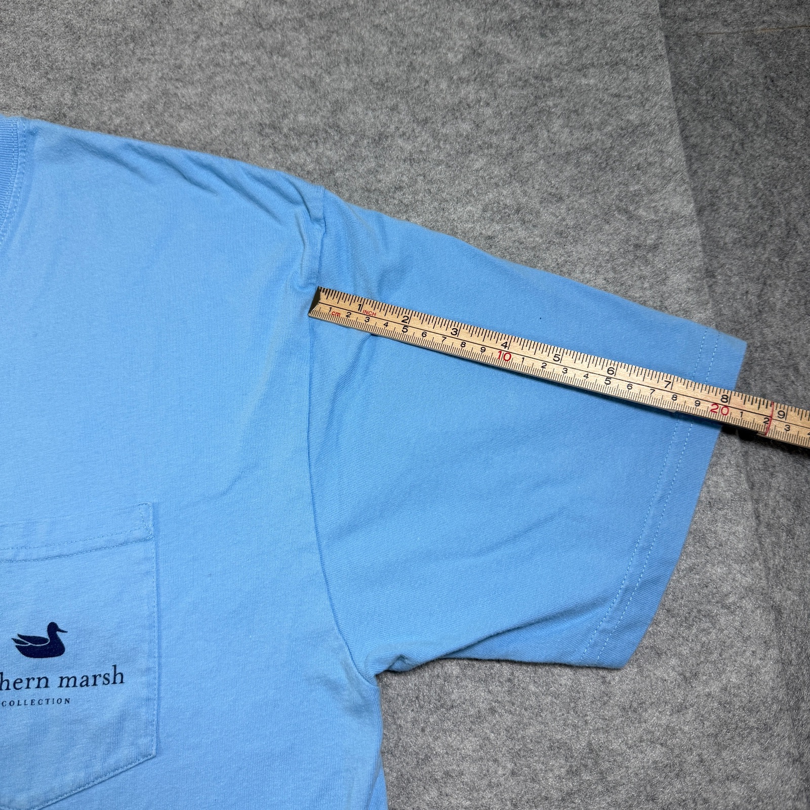 Southern Marsh Routes Tee Mens L Light Blue Graphic Map Cotton Short Sleeve thumbnail 9
