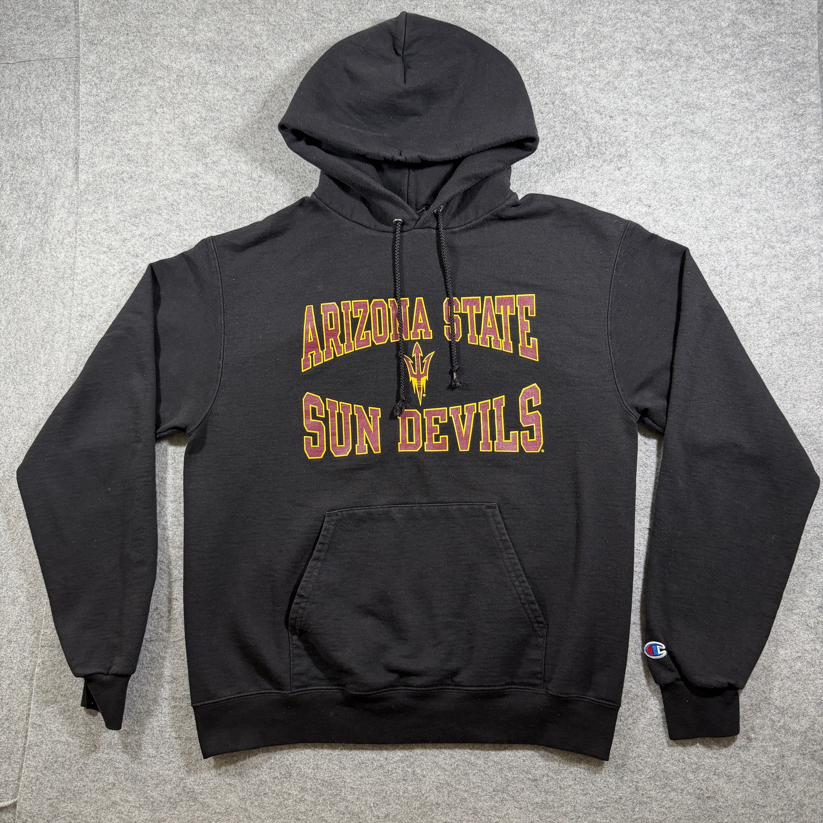 Champion Hoodie Mens M Black Arizona State Sun Devils Graphic NCAA Fleece