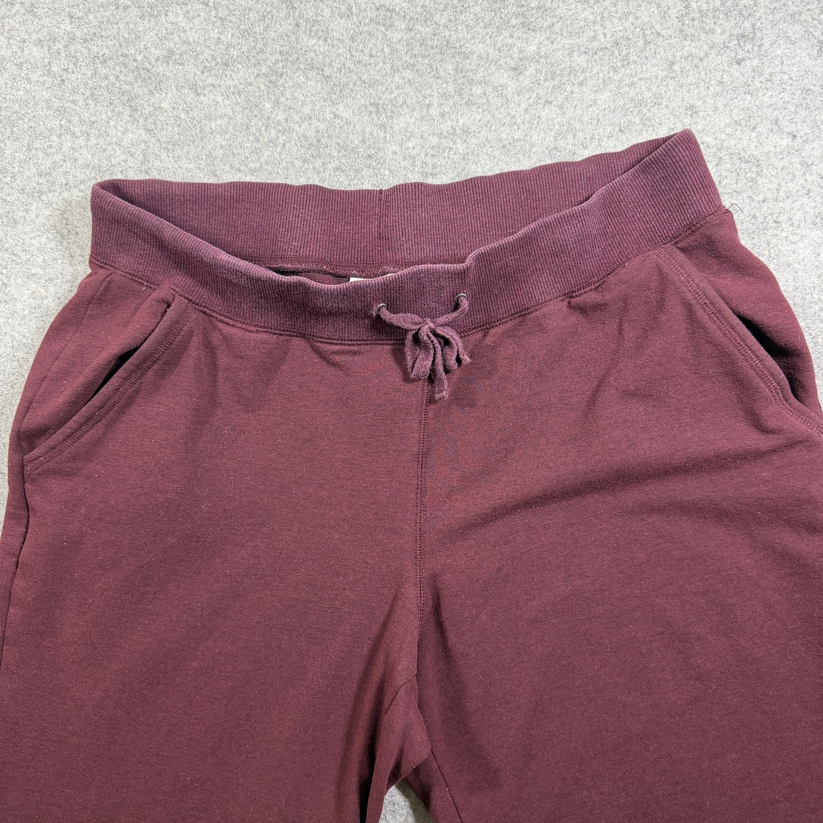L.L.Bean Joggers Womens M Regular Burgundy Stretch Elastic Waist Casual Pants thumbnail 3