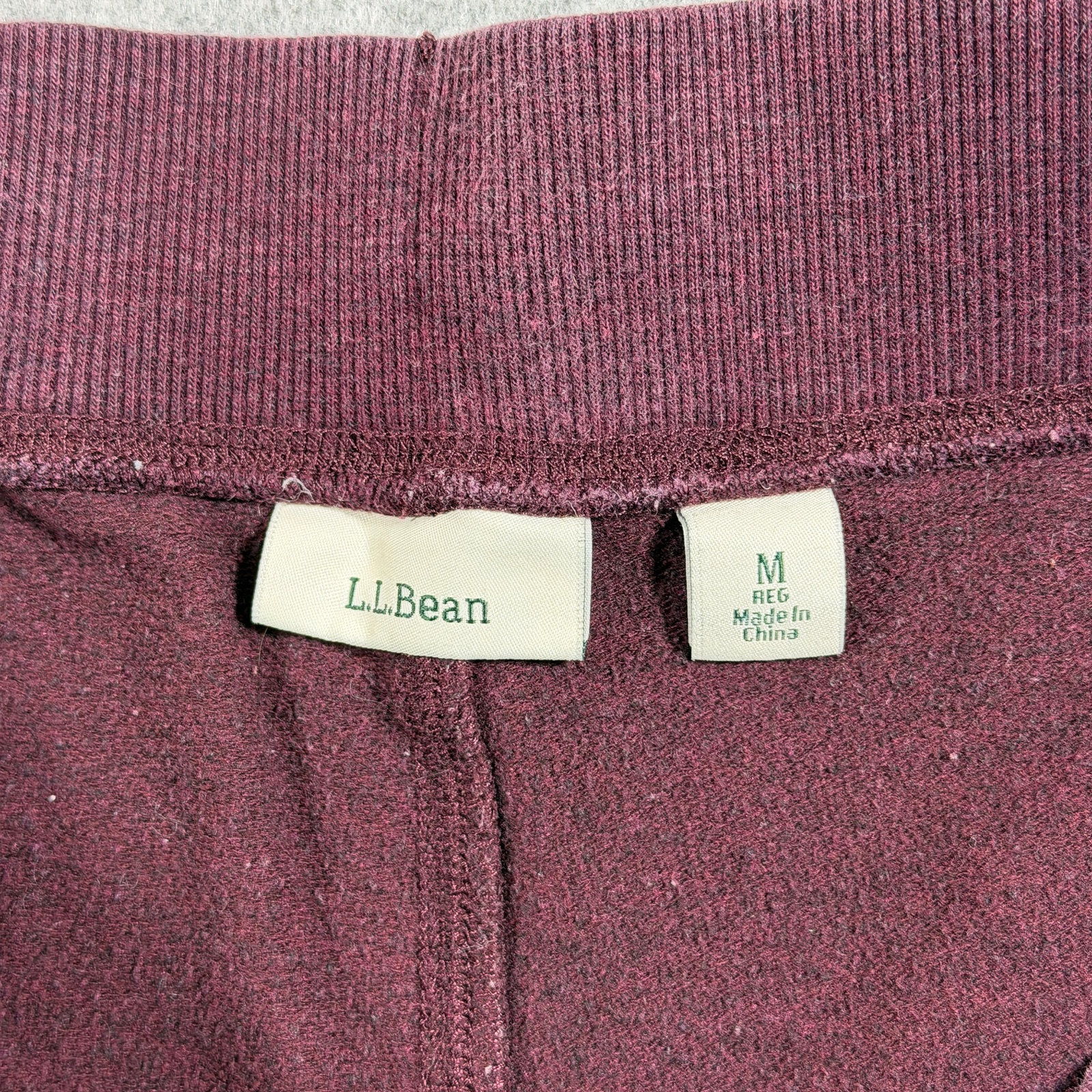 L.L.Bean Joggers Womens M Regular Burgundy Stretch Elastic Waist Casual Pants thumbnail 4