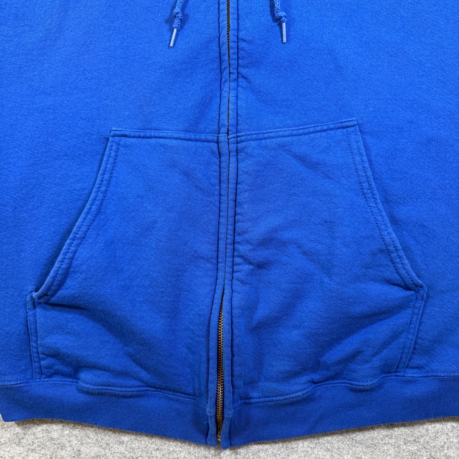 Vintage 90s Nike Sleeveless Zip Hoodie Mens L Blue Swoosh Made In USA Streetwear thumbnail 10