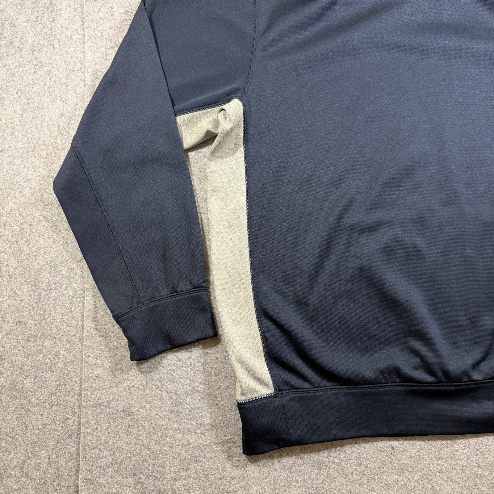 Nike Therma-FIT Hoodie Mens L Navy Gray Fleece Pullover Running Training Athlete thumbnail 10