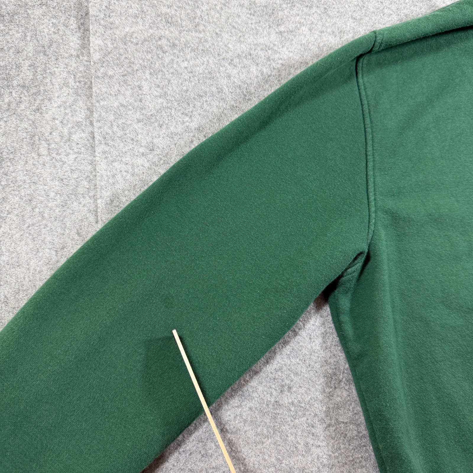 Tommy Hilfiger Sweatshirt Mens S Green Crewneck Flag Logo Fleece Ribbed Cuffs thumbnail 4