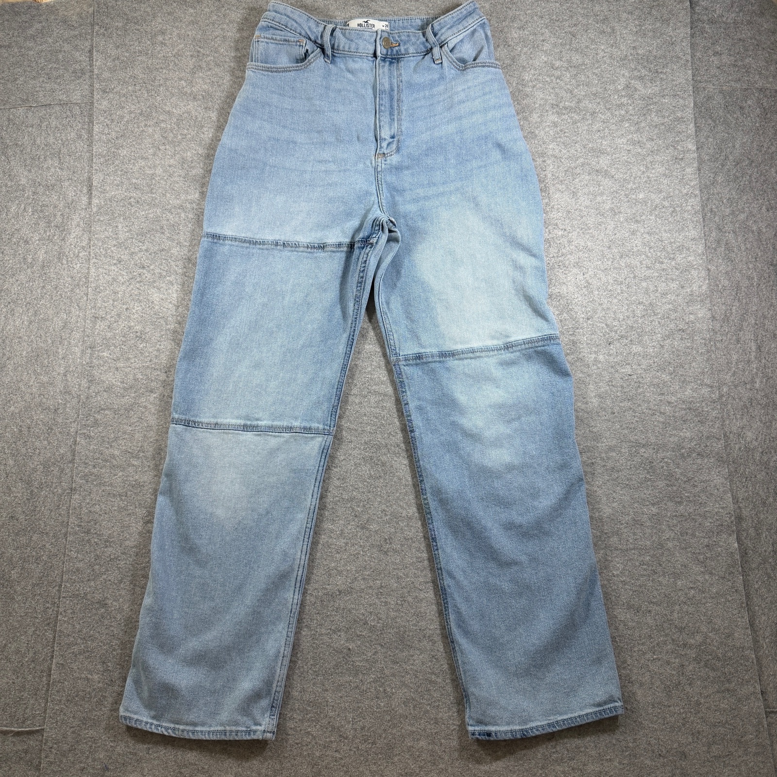 Hollister Curvy Ultra High Rise Dad Jeans Womens 7R (28x31) Light Wash Stretch