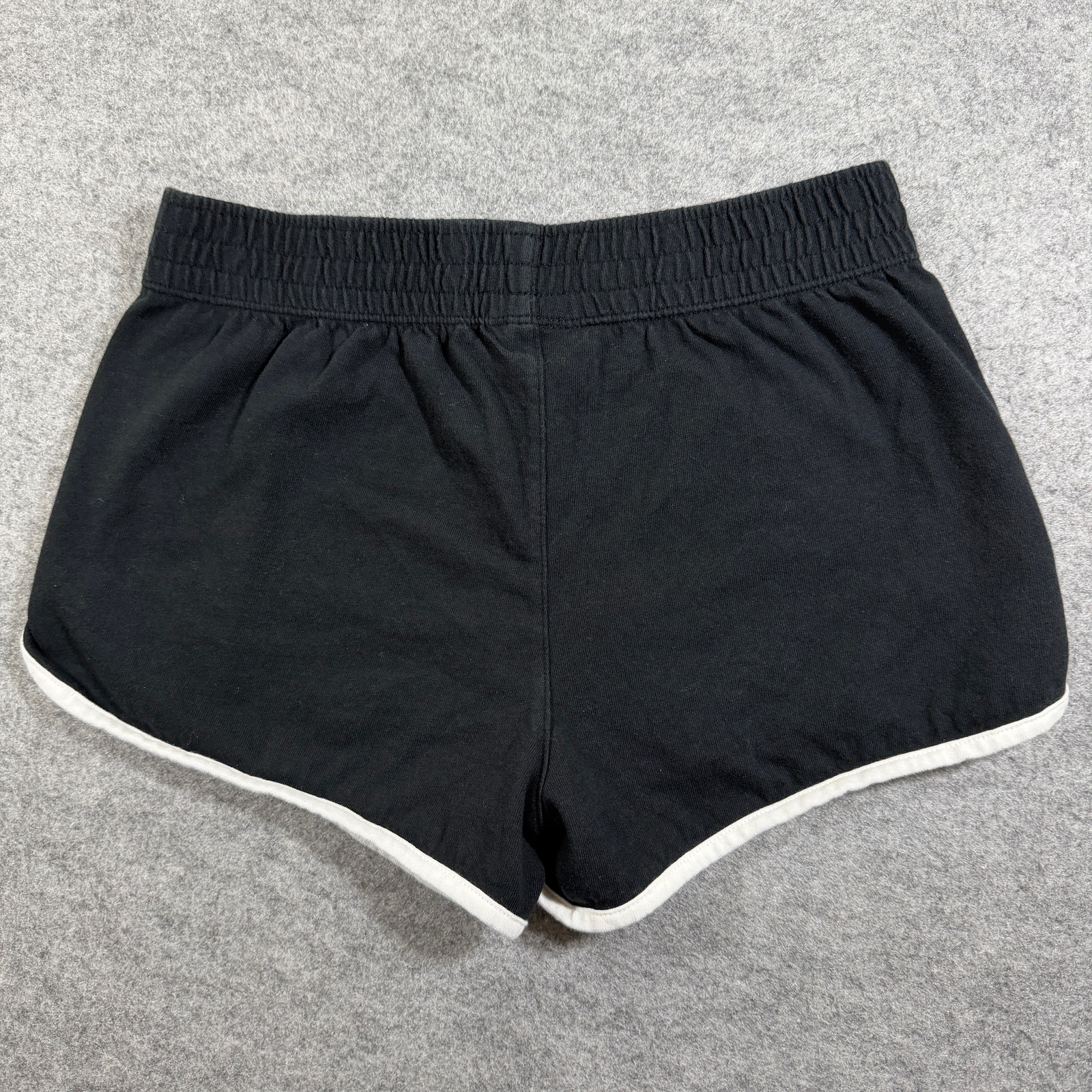 VTG Champion Shorts Womens S Black White Trim Dolphin Hem 100% Cotton Athletic thumbnail 2