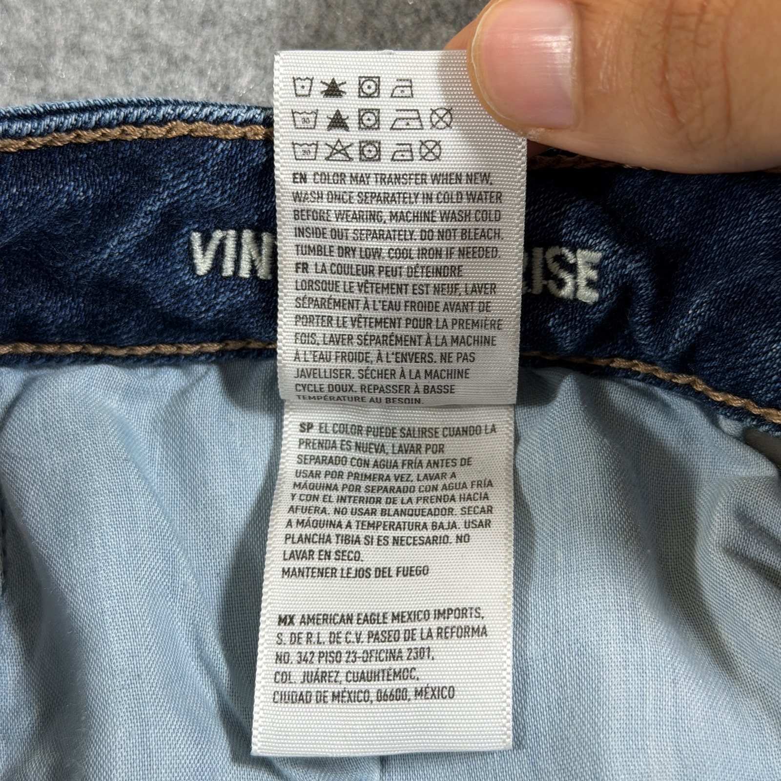 American Eagle Vintage Hi-Rise Jeans Womens 6 Blue Denim Stretch Button Fly thumbnail 11