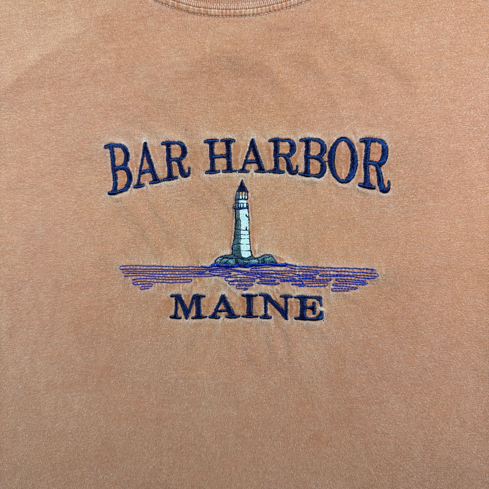 Comfort Colors T Shirt Unisex S Clay Bar Harbor Maine Lighthouse Embroidered Tee thumbnail 3
