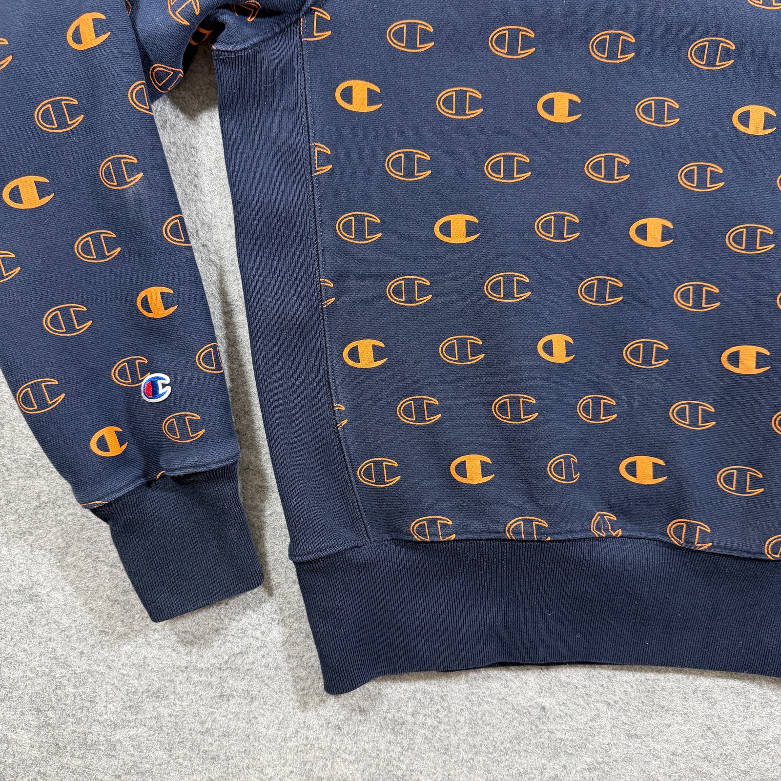 Champion Reverse Weave Hoodie Mens L Black Heavyweight Fleece Logo Pullover thumbnail 3