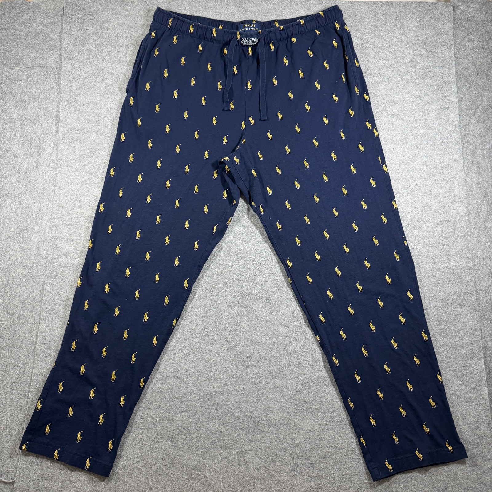Polo Ralph Lauren Sleepwear Pant Mens XL Navy Allover Pony Print Lounge Pajama