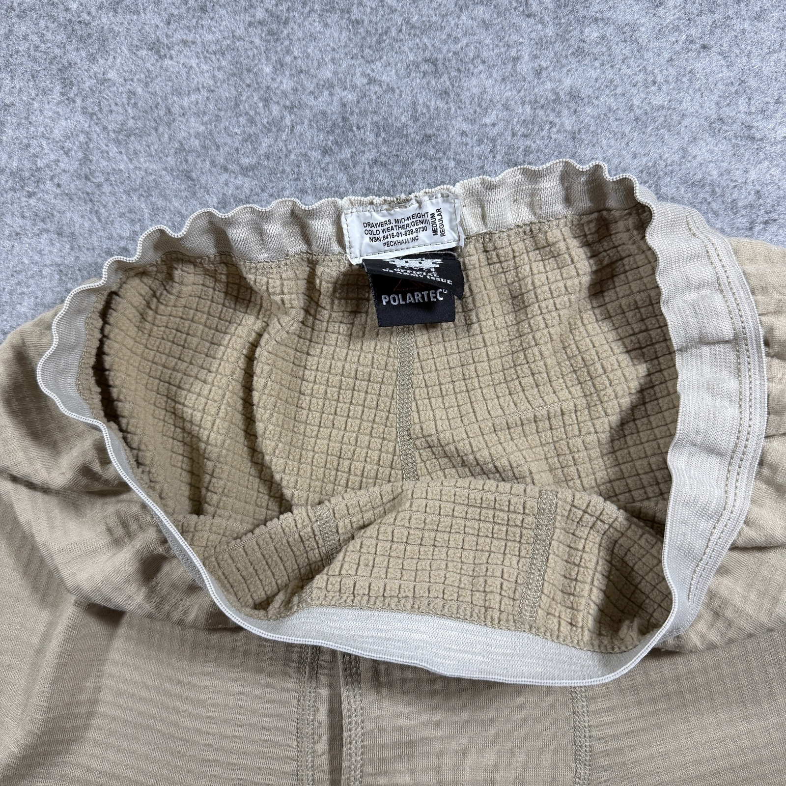 US Army Gen III ECWCS Thermal Drawers Mens M Tan Polartec Fleece Base Layer thumbnail 4