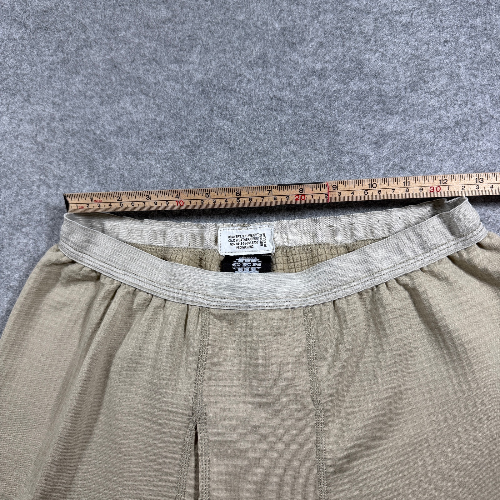 US Army Gen III ECWCS Thermal Drawers Mens M Tan Polartec Fleece Base Layer thumbnail 7