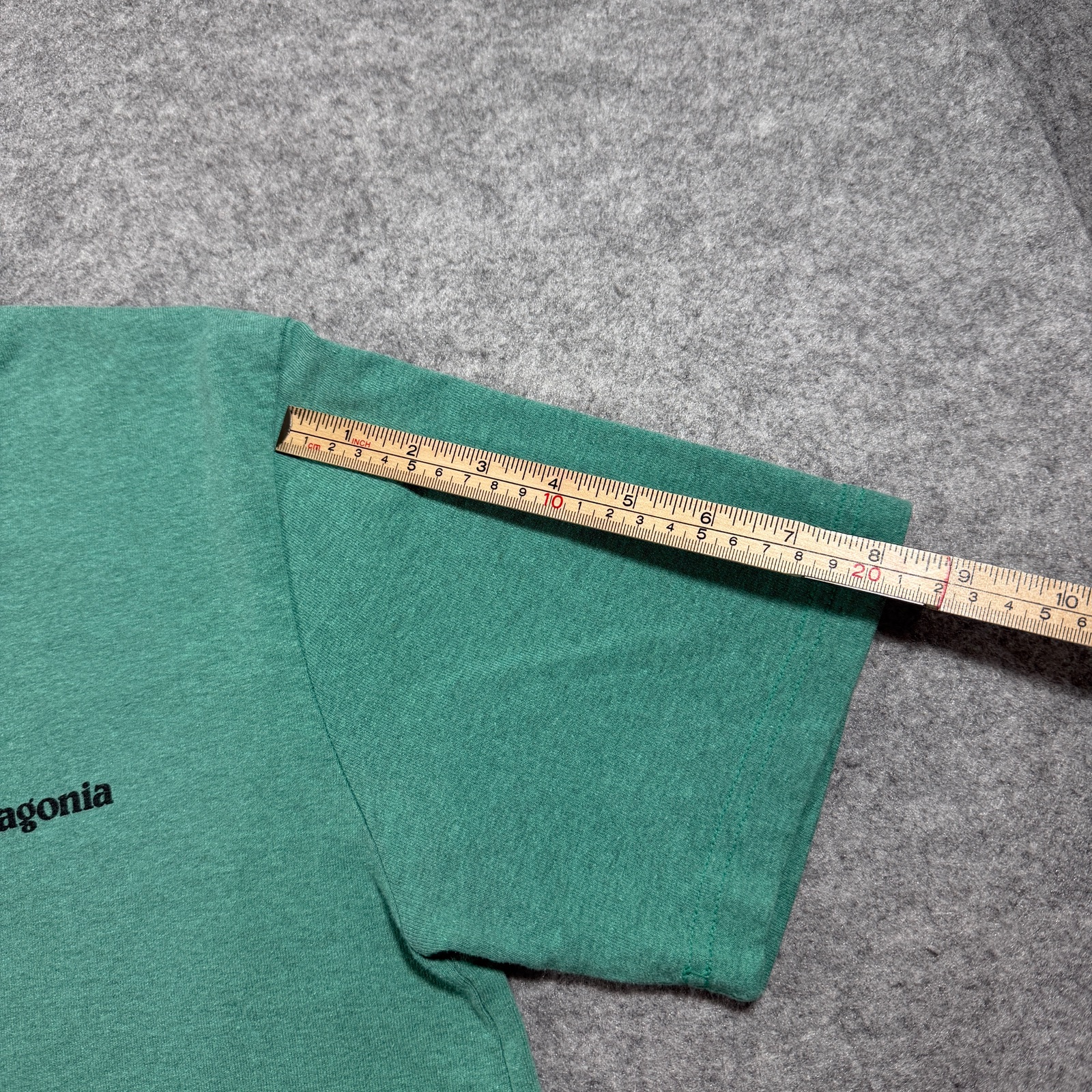 Patagonia P-6 Logo T Shirt Unisex XS Heather Green Mountain Graphic Cotton Tee thumbnail 7