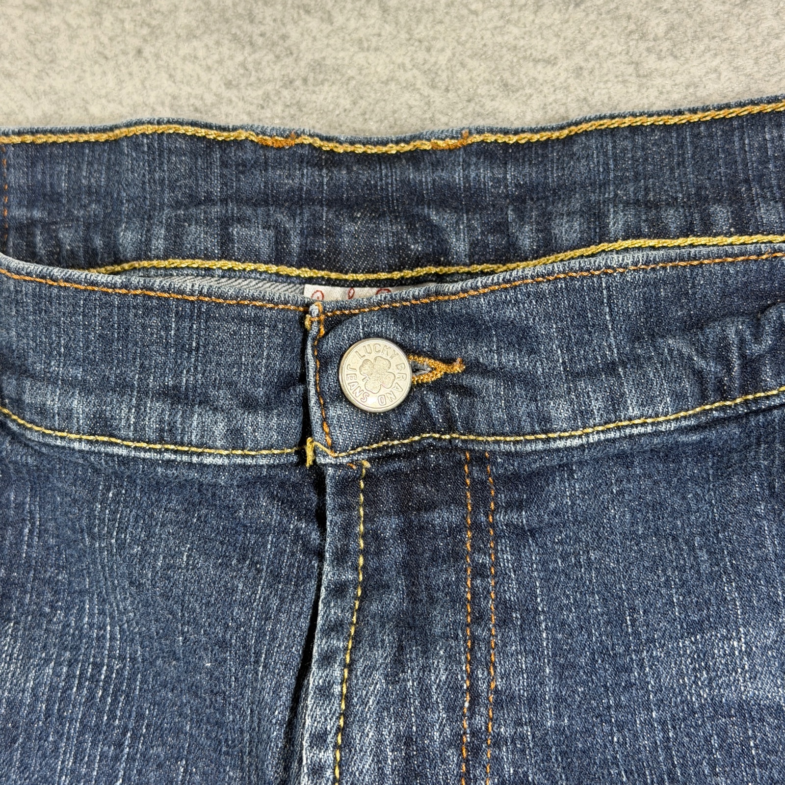 Vintage Y2K Lucky Brand Jeans Mens 38 Short Dark Wash Loose Fit Stretch Denim thumbnail 9