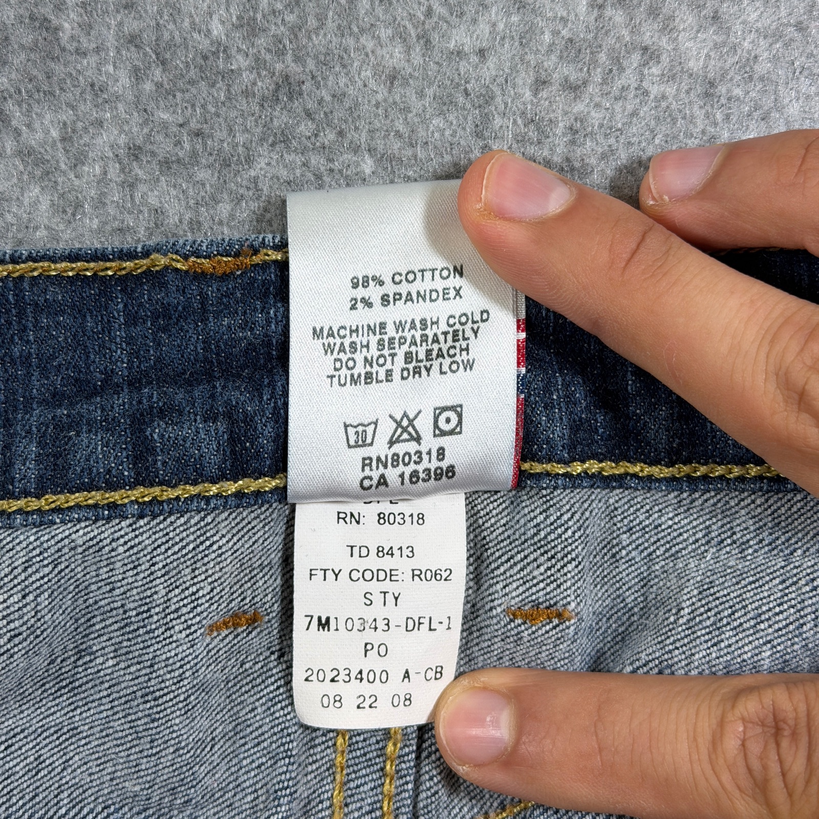Vintage Y2K Lucky Brand Jeans Mens 38 Short Dark Wash Loose Fit Stretch Denim thumbnail 11