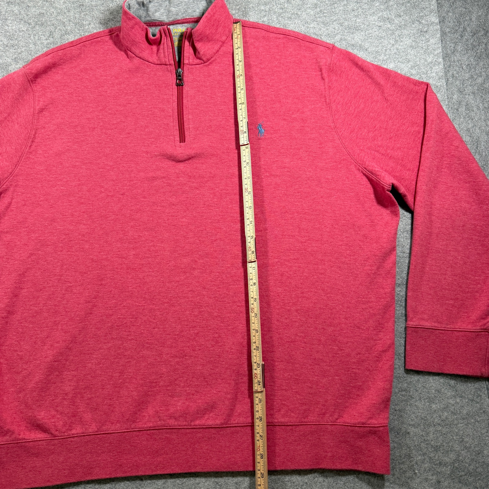Polo Ralph Lauren Soft Touch 1/4 Zip Sweater Mens XXL Red Knit Pullover Preppy thumbnail 6