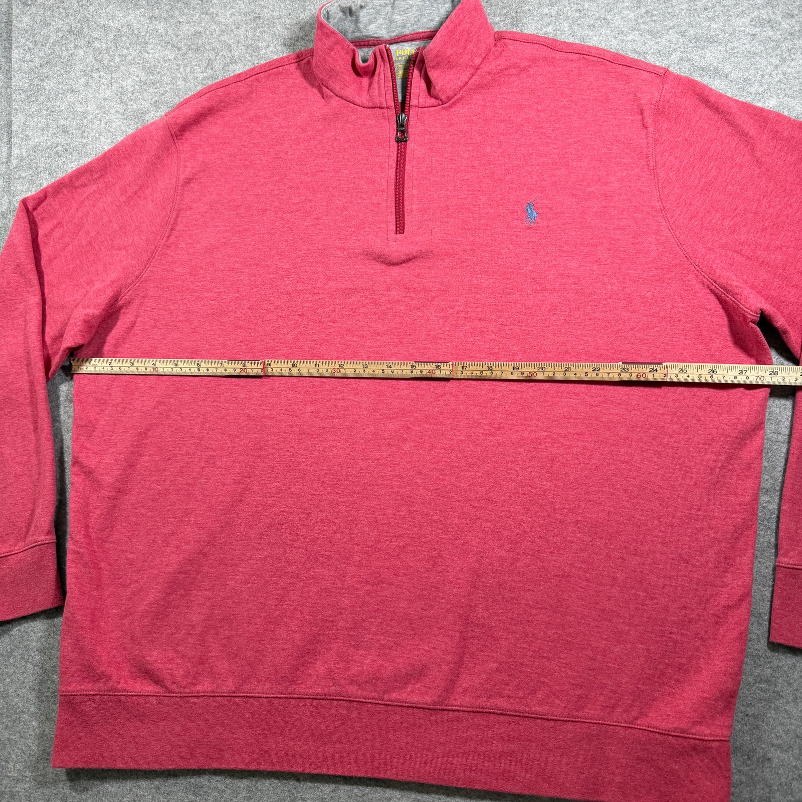 Polo Ralph Lauren Soft Touch 1/4 Zip Sweater Mens XXL Red Knit Pullover Preppy thumbnail 7