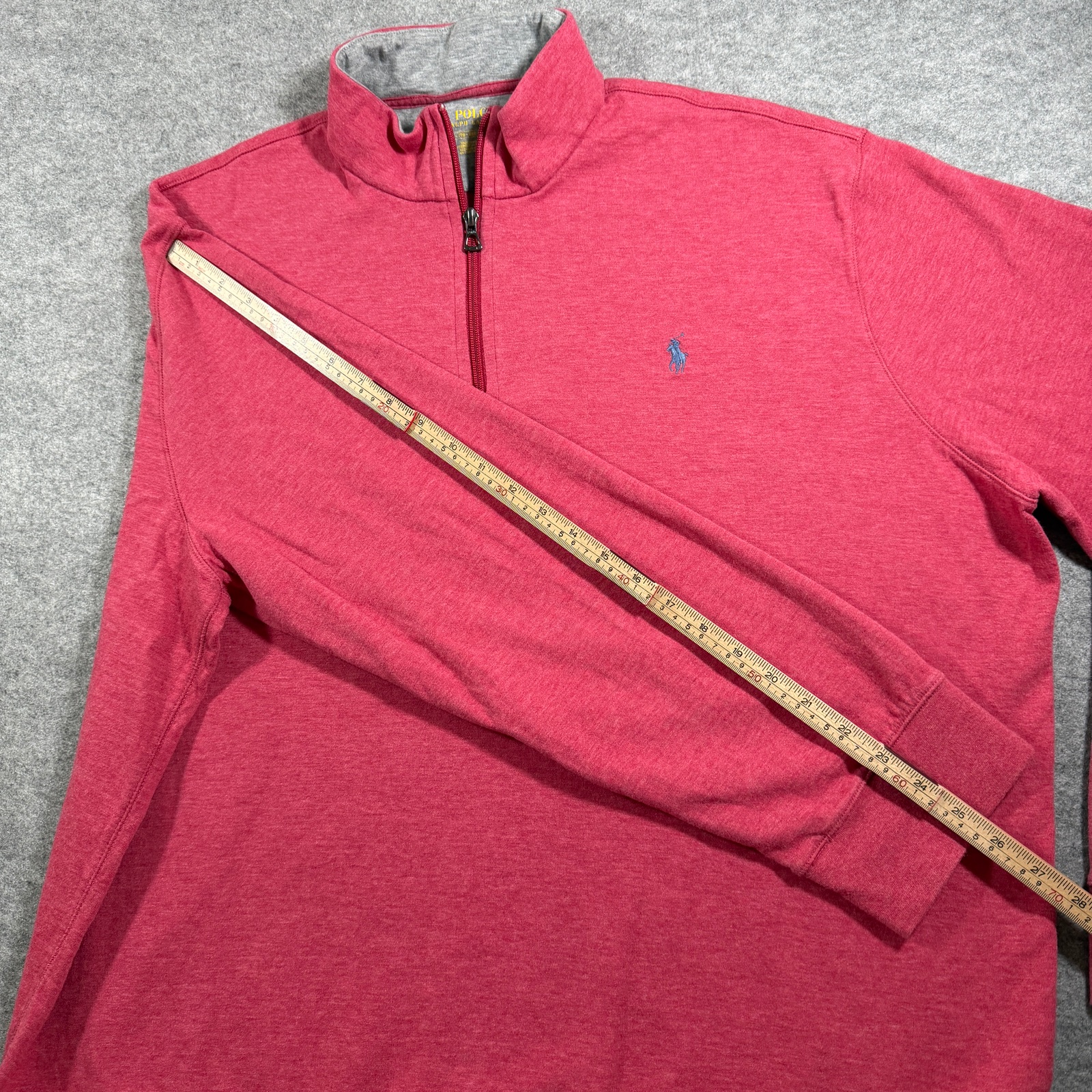 Polo Ralph Lauren Soft Touch 1/4 Zip Sweater Mens XXL Red Knit Pullover Preppy thumbnail 8