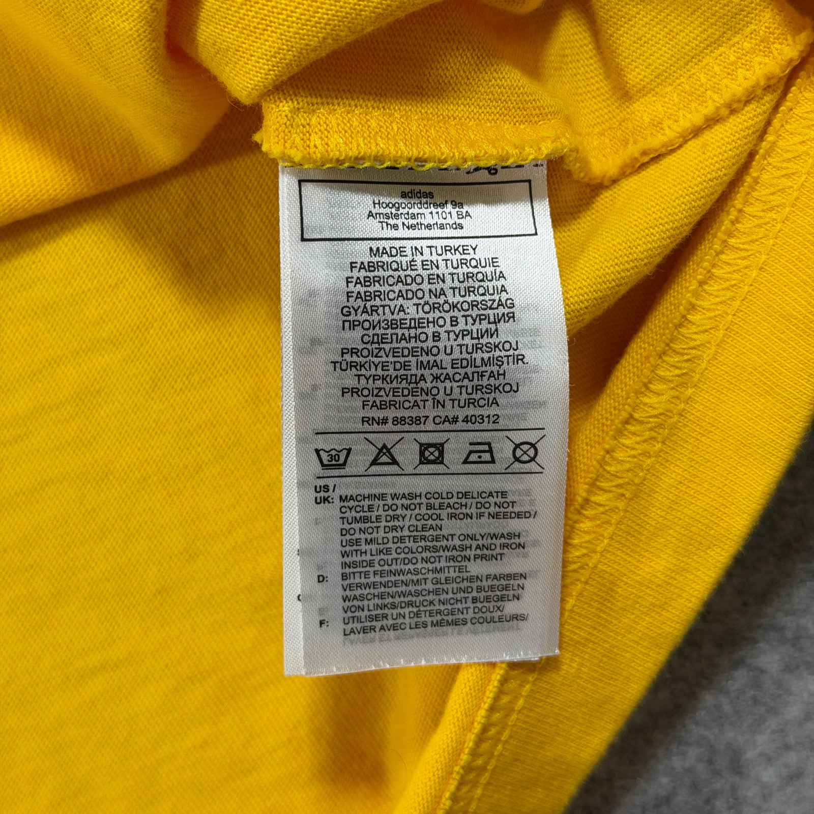 Adidas The Simpsons T Shirt Mens XL Yellow Donut Graphic Trefoil Logo Cartoon thumbnail 12